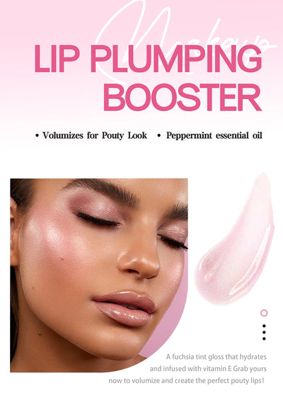 Easilydays Lifting Gloss, Spicy Lip Plumping Booster Lip Gloss Glossy Lipstick, Hydrating, Volumizes, High-Shine, Fuller Plumper Lip Mirror Lip Glaze, Plump & Pout Lip Plumper for Women Girls (#01)