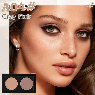 Duo Eye Shadow Powder，Nude &Warm Gray Matte Eyeshadow Makeup Palette，Neutral Shades Eyeshadow Palette for Woman Daily Eyes Looks，Highly Pigmented，Smooth, Blendable，sombras de ojos, Cruelty-Free 04