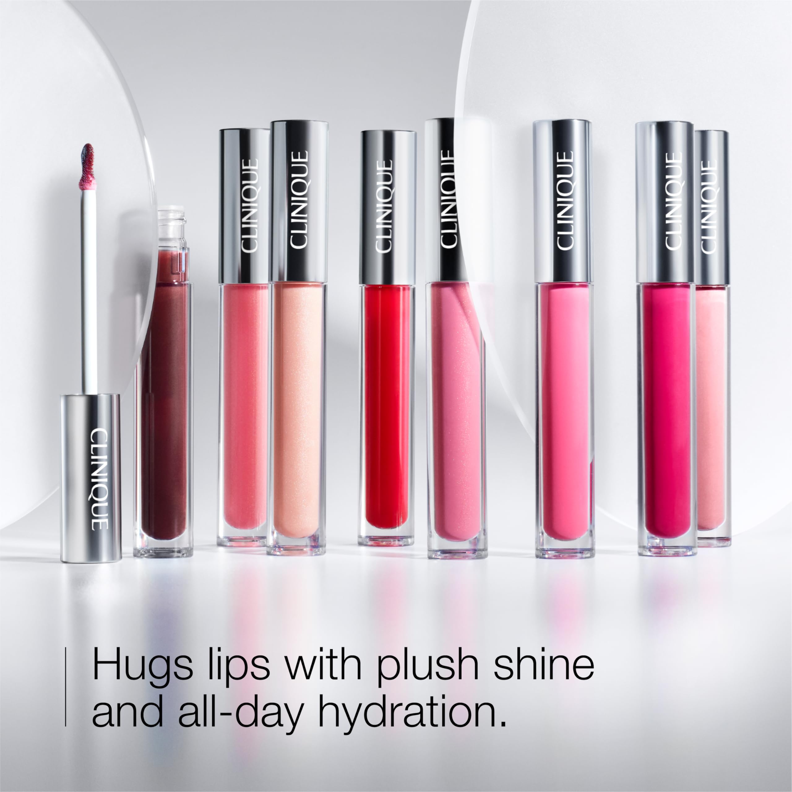 Clinique Pop Plush Creamy Lip Gloss With Hyaluronic Acid + Blend of Avocado, Aloe + Shea Butter | Hydrating + High Shine, Airkiss Pop, 0.11 Fl Oz