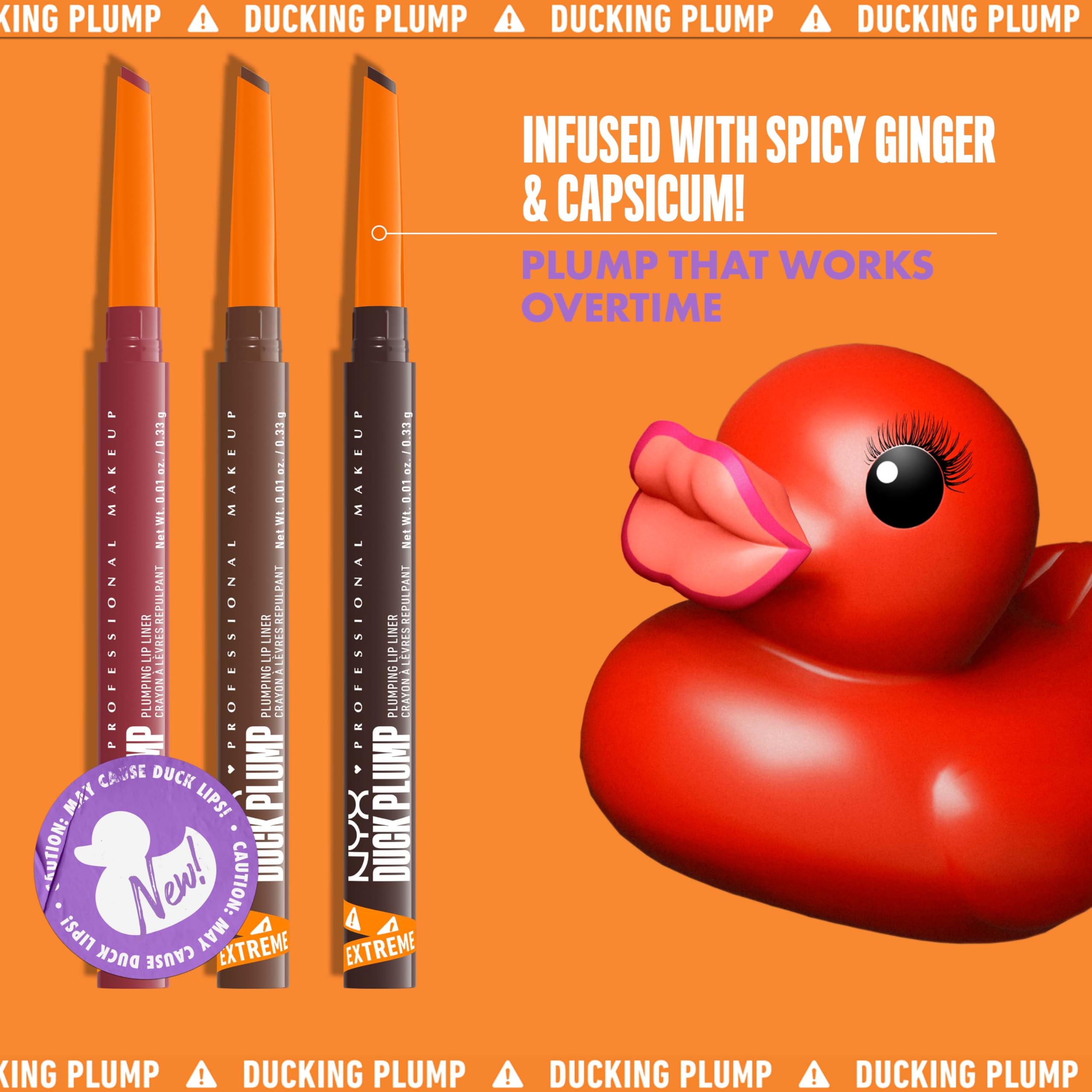 NYX PROFESSIONAL MAKEUP Duck Plump Plumping Lip Liner, Matte Pencil With Up To 10HR Wear, Nude Flip (Nude Lip Liner)