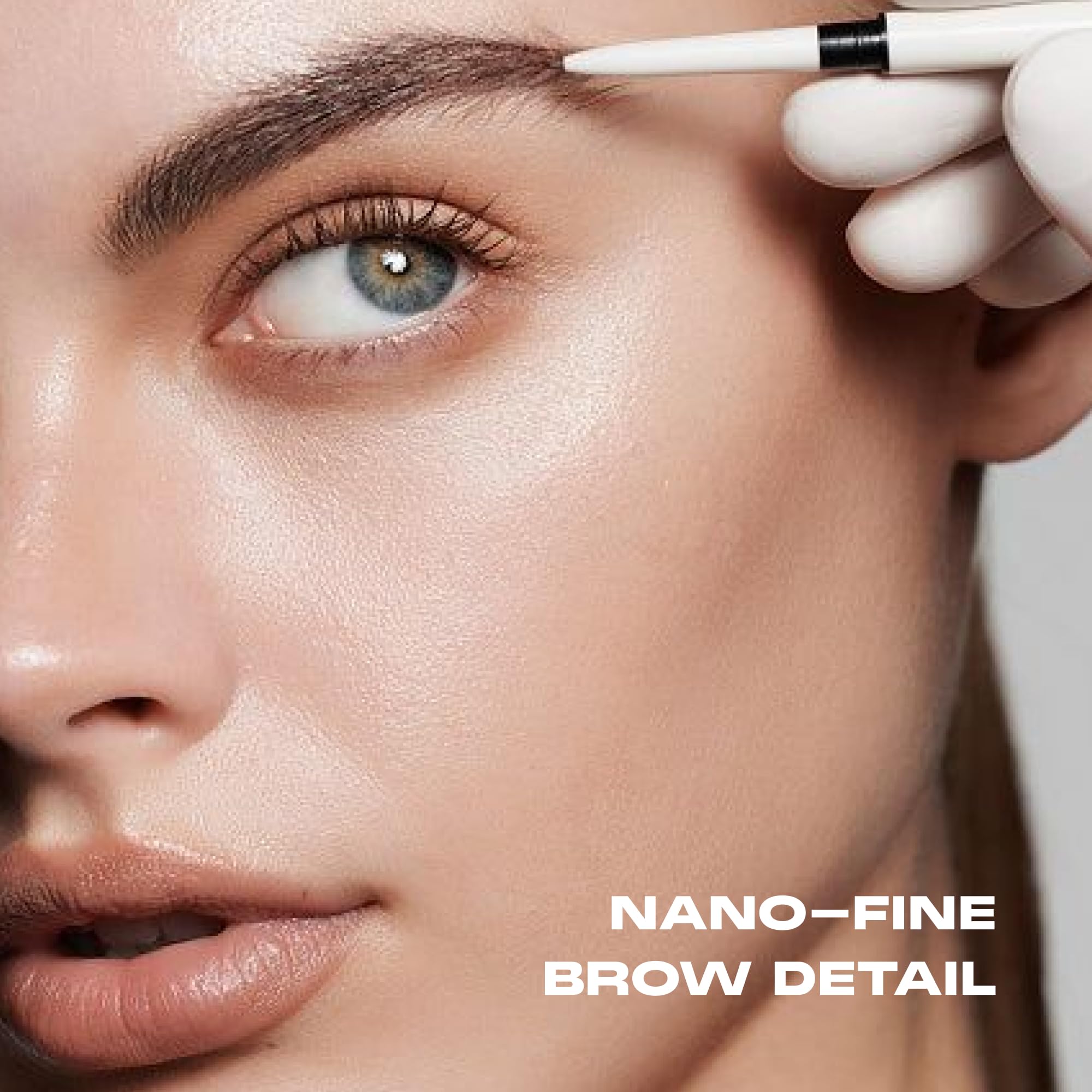 Morphe Nano Brow Pencil - Ultrafine Eyebrow Pencil for Hairlike Strokes - Precision Eye Makeup with Spoolie Brush for Natural Definition and Long-Lasting Wear - Biscotti (0.001 oz)