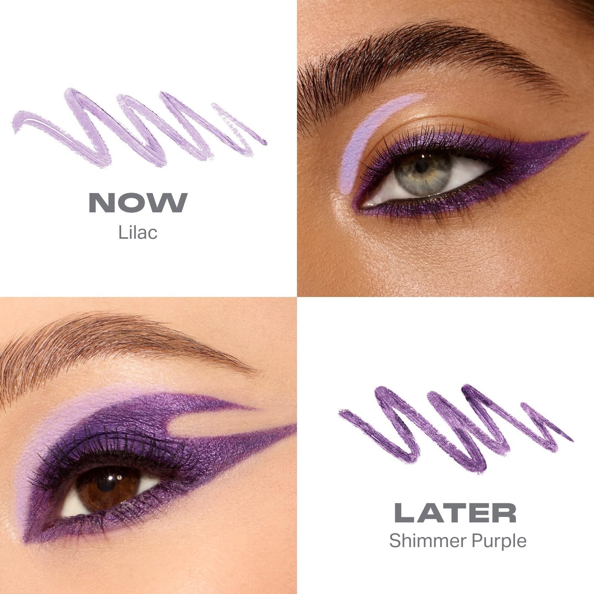 Morphe Bi-Liner Dual-Ended Gel Eyeliner Pencil - Matte & Metallic Eye Liner Duo with Long Lasting Waterproof Color for Precise and Smoked Eye Makeup Looks - Now or Later (0.04 oz)