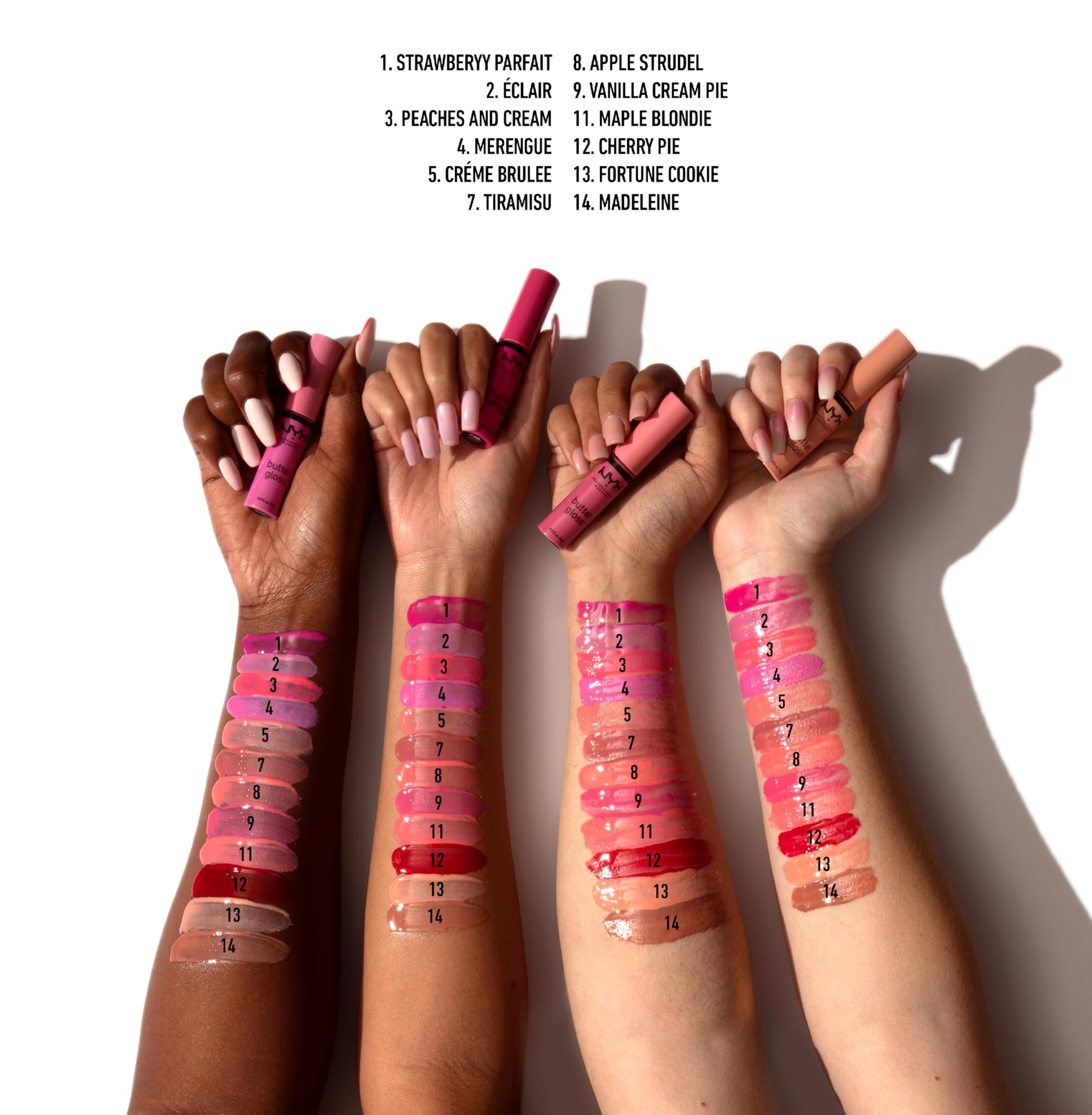 NYX PROFESSIONAL MAKEUP Butter Gloss, Non-Sticky Lip Gloss - Sugar Glass ,Clear