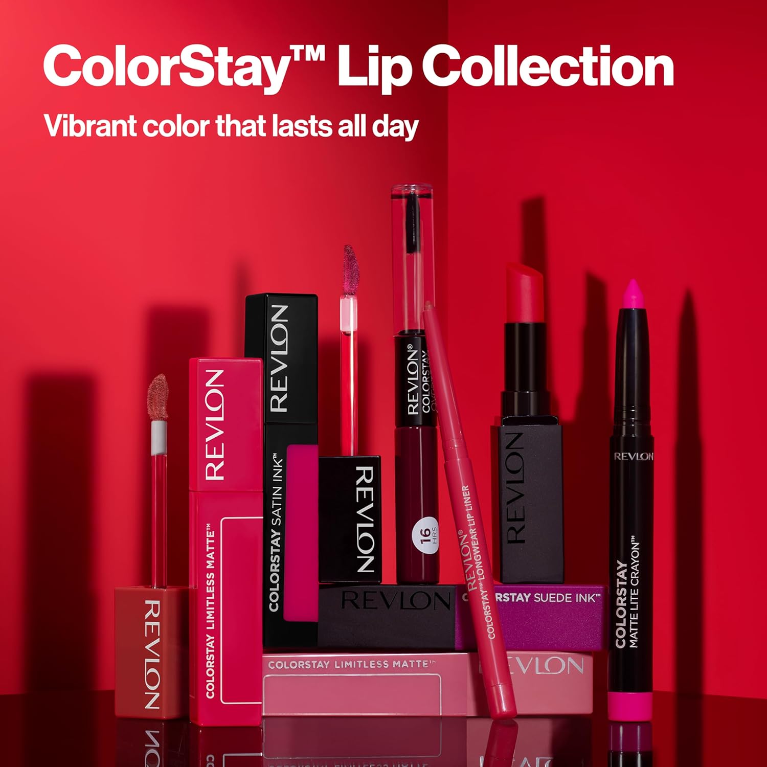 Revlon ColorStay Overtime Liquid Lipstick with Clear Lip Gloss, Long-Lasting Lip Color, Dual Ended with Moisturizing Vitamin E, 350 Bare Maximum, 0.07 fl oz
