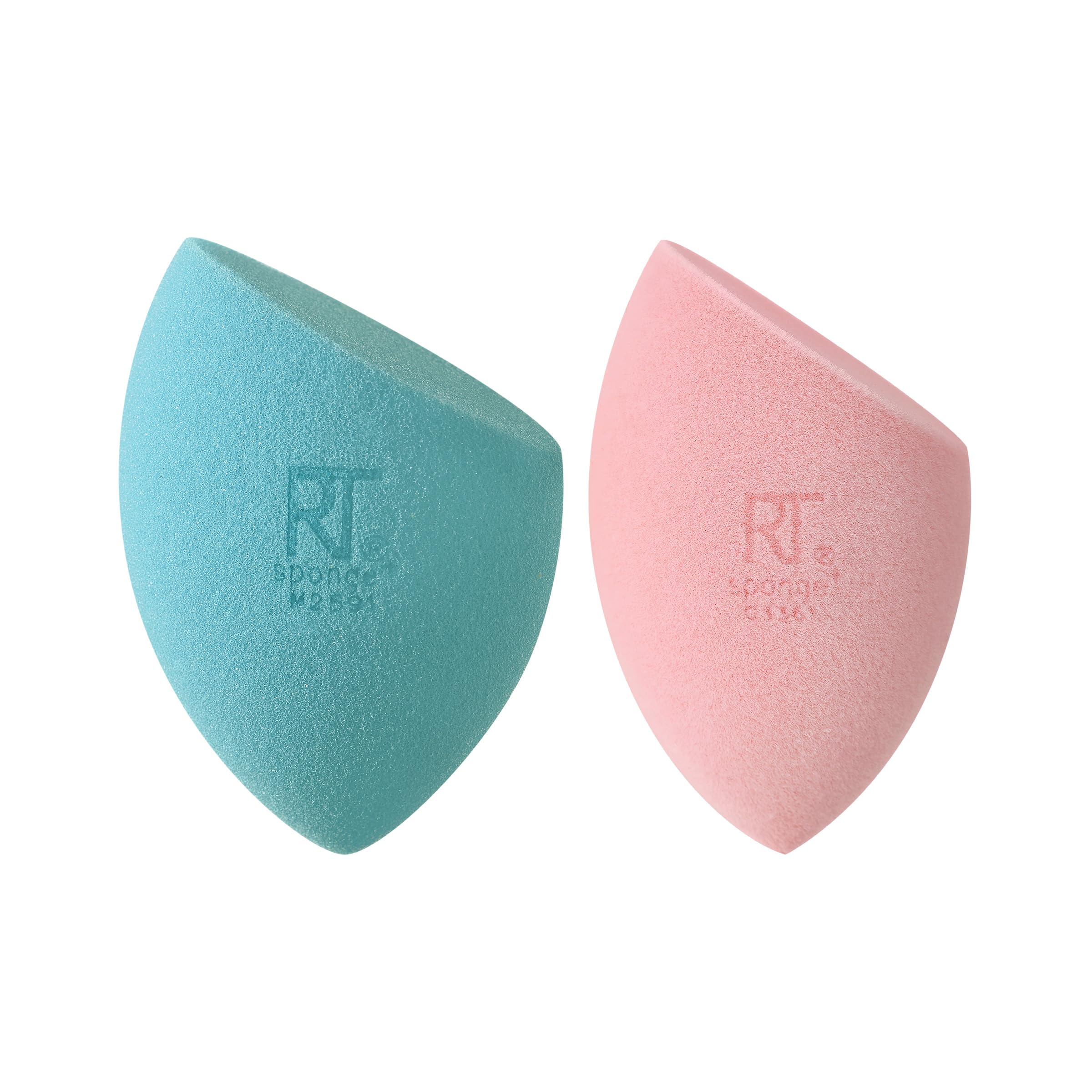 Real Techniques Miracle Mattifying Makeup Sponge Duo, Matte Finish, Cloud Skin, Full Coverage Foundation & Powder Makeup Blending Sponges for Oily Skin, Cruelty & Latex-Free Foam, 2 Count