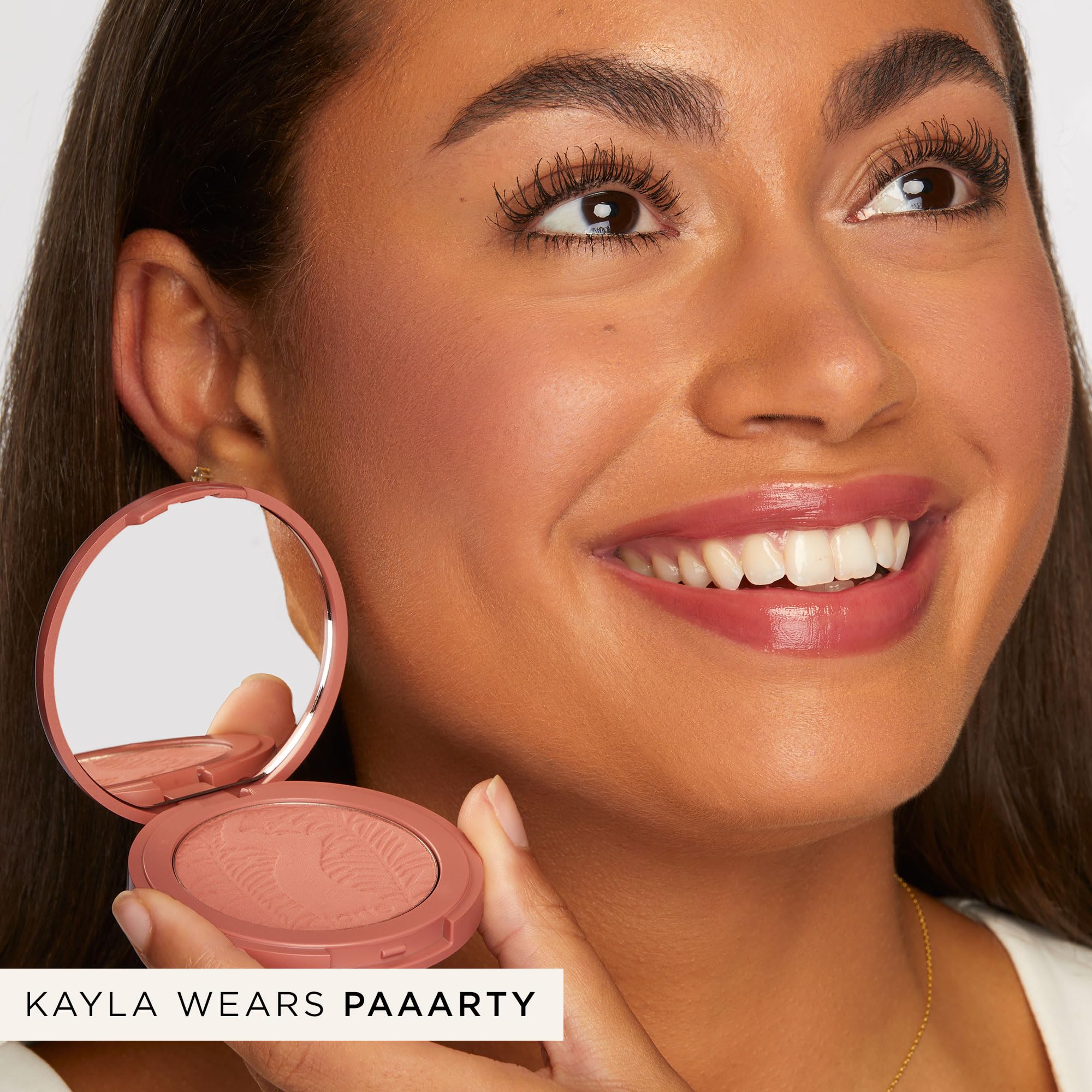 tarte Amazonian clay 12-hour blush – Mineral Pigment Sheer Blush with Vitamin E & Olive Oil for Lightweight Longwear & Buildable Coverage, Vegan & Cruelty-Free, full size, paaarty
