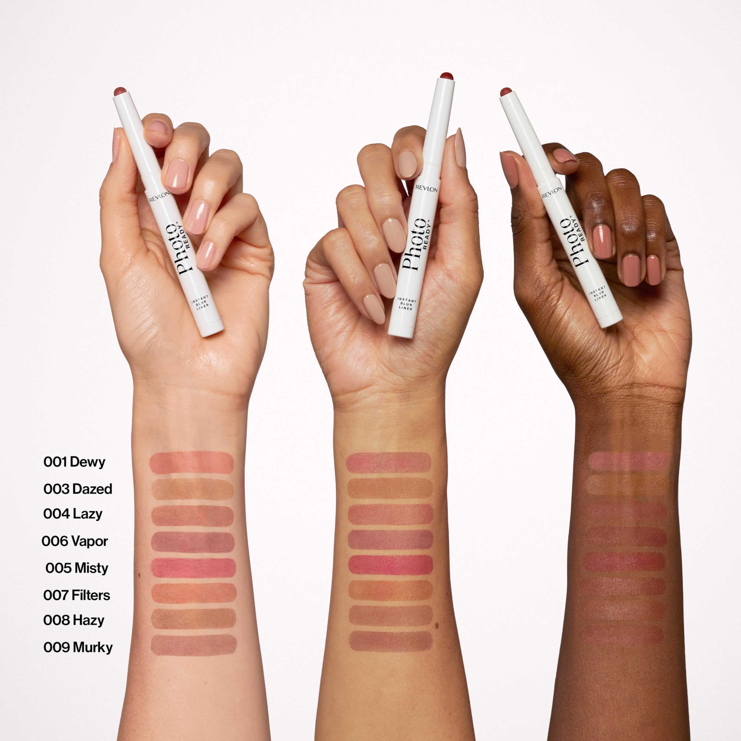 REVLON PhotoReady Instant Blur Liner, Soft Matte Lip Makeup to Overline for Instant Natural, Fuller-Looking Lips, Sheer-to-Buildable, 001 Dewy, 0.05 oz