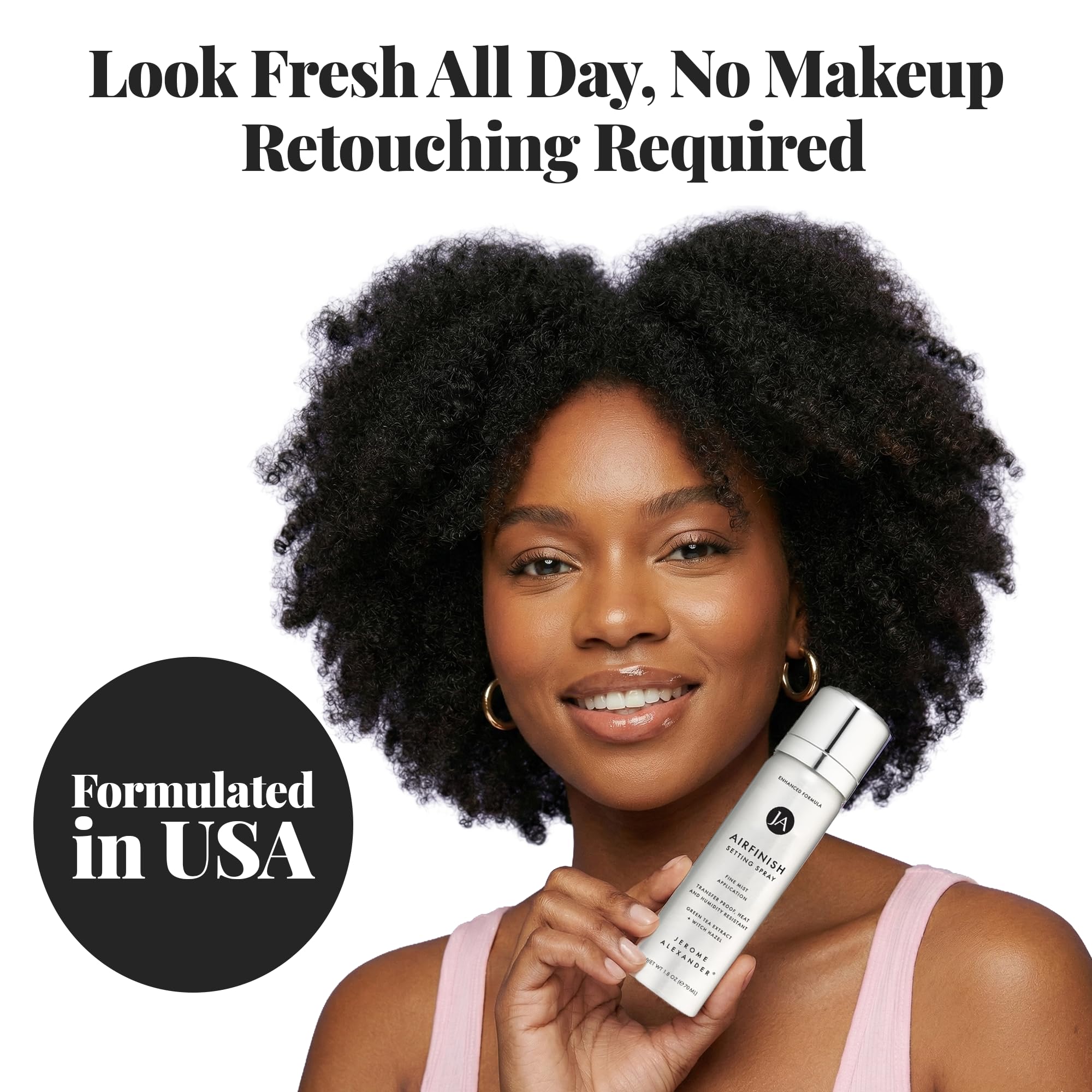 Jerome Alexander MagicMinerals AirFinish Setting Spray, Long-lasting Finishing Spray, Weightless-feel, Flawless, Matte Coverage
