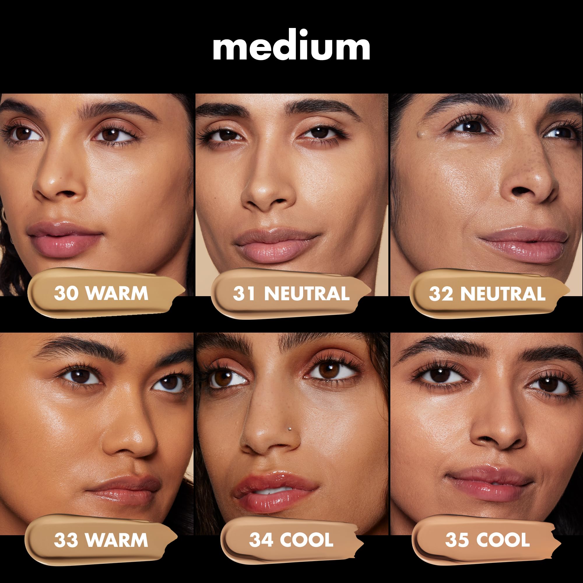 e.l.f. Soft Glam Foundation, Medium Coverage, Long-Lasting & Buildable Foundation For A Smooth, Satin Finish, Vegan & Cruelty-Free, 34 Medium Cool