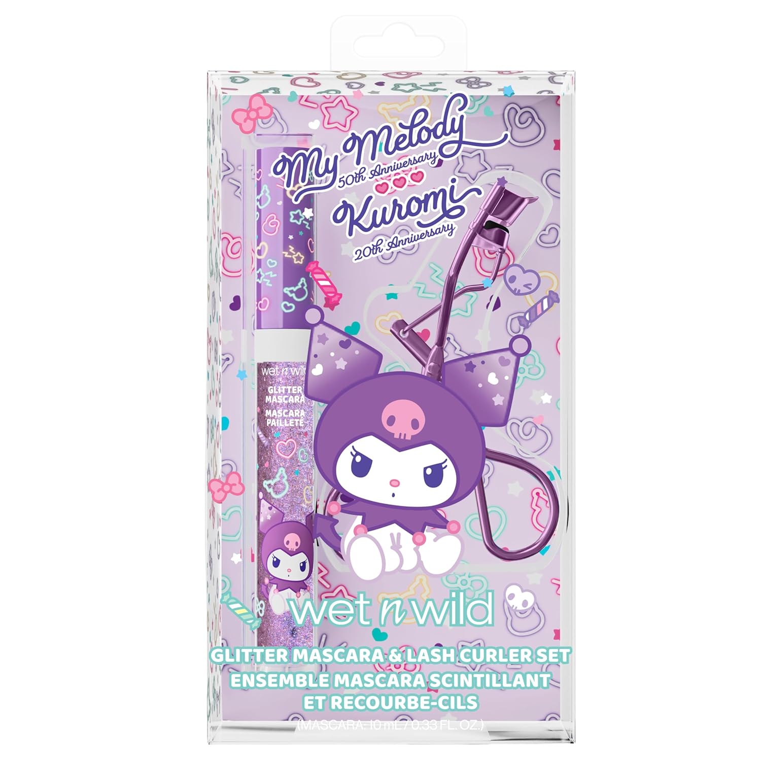 wet n wild My Melody and Kuromi Glitter Mascara & Lash Curler Set - Rebel Chic