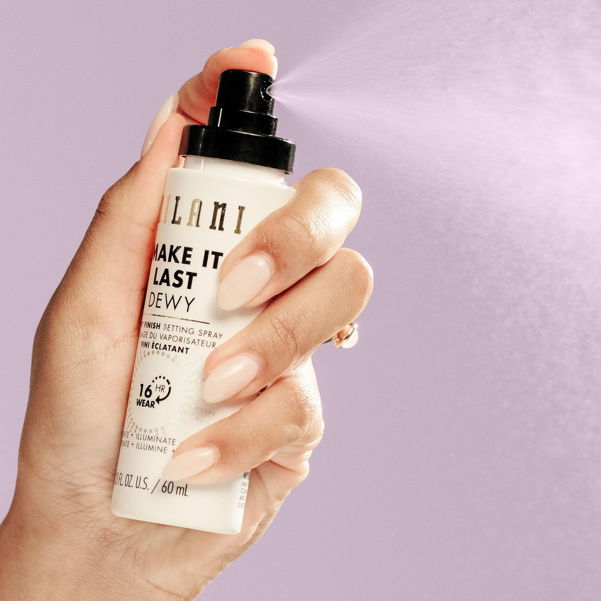 Milani Setting Spray + Primer, Make It Last Dewy - Dewy Finish Moisturizing Formula for Glow on the Go, Setting Spray for Makeup and Face Primer, Prime + Set + Hydrate, 2.03 Fl. Oz