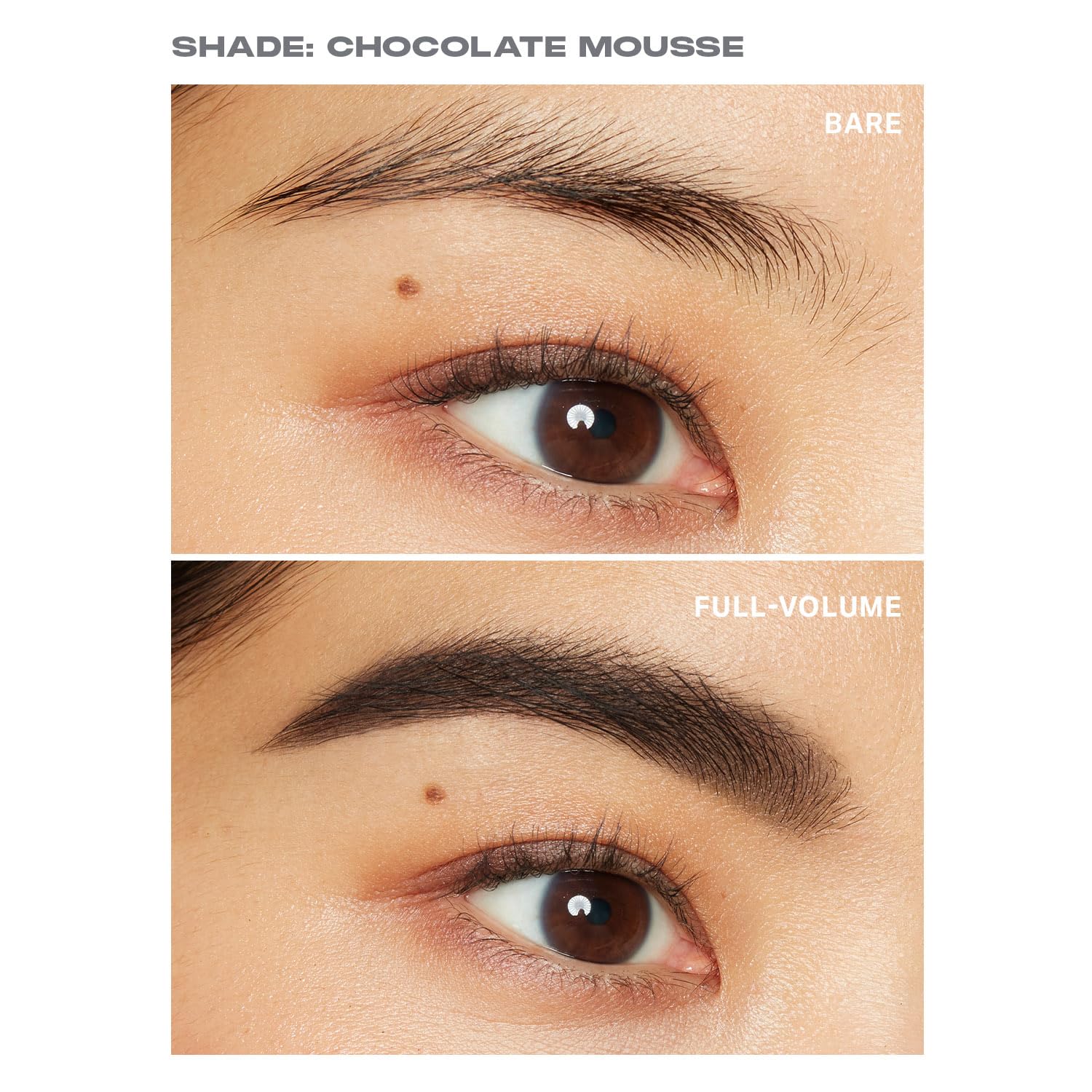 Morphe Brow Tease Eyebrow Gel Mousse - Volumizing Brow Gel to Tint, Thicken & Shape with 100% Natural Bamboo Fibers - Enriched with Conditioning Coffee Seed Oil - Chocolate Mousse (0.16 fl oz)