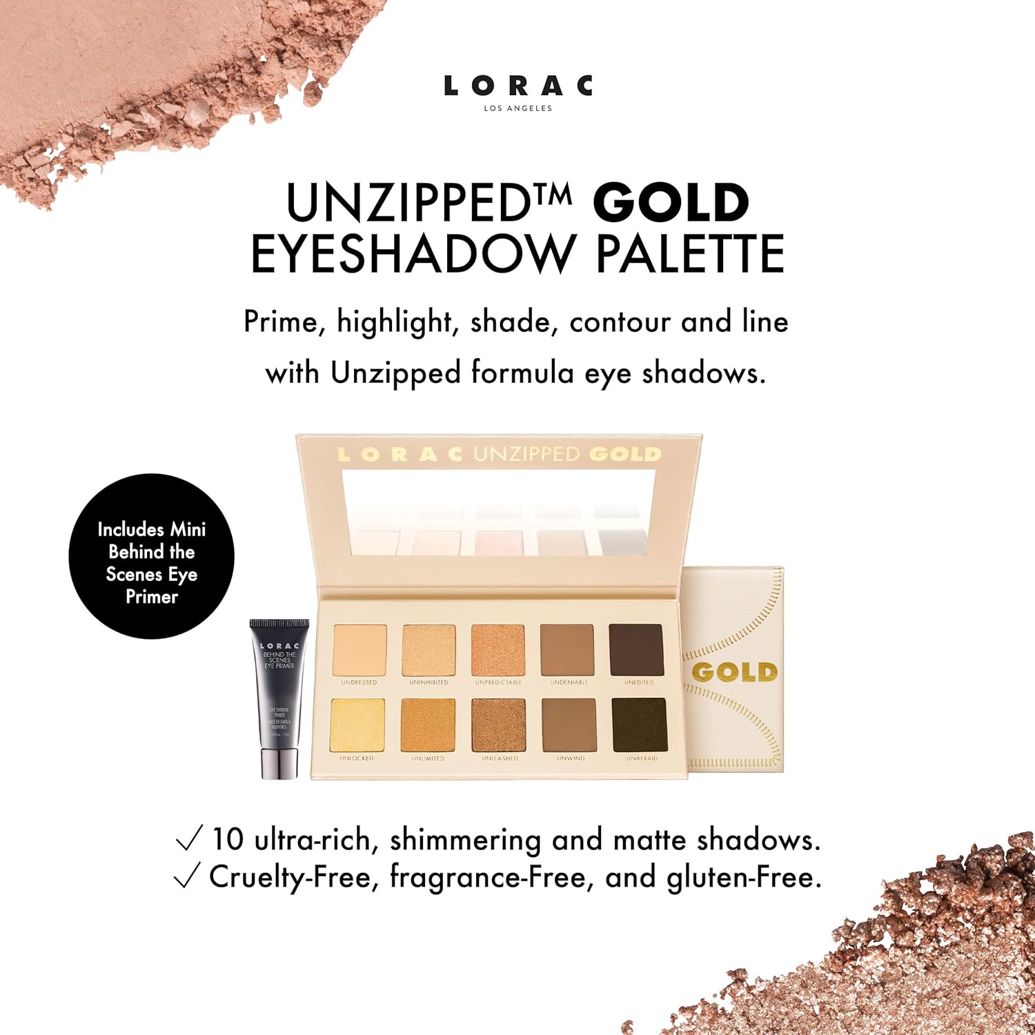 LORAC Unzipped Eyeshadow Palette, Matte And Glitter Finish