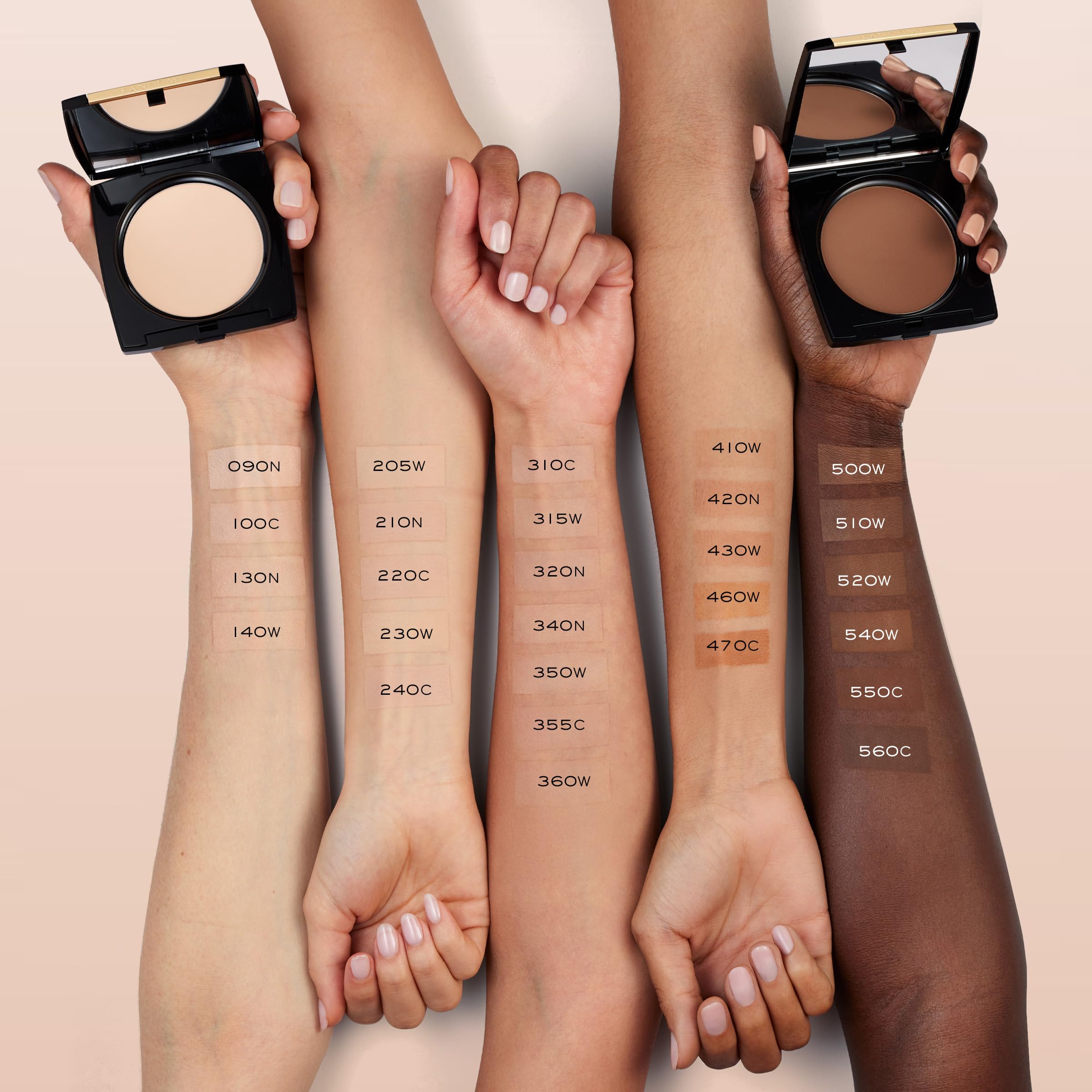 Lancôme Dual Finish Powder Foundation - Natural Finish, Sheer-to-Full Coverage, Longwear Powder Foundation, Controls Shine - 320 Amande