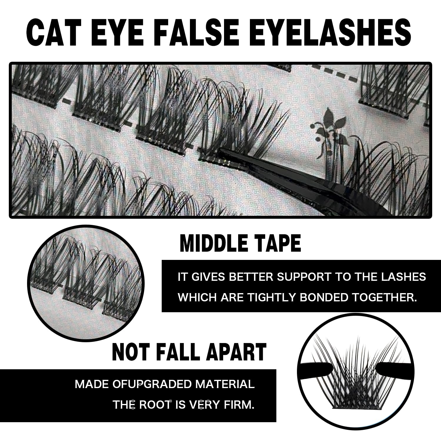 Wispy Lash Clusters Kit, 80 Pcs Individual Eyelash Clusters (10-18mm C Curl) - DIY Lash Extension Kit with Lash Glue, Sealant & Tweezers, Natural Fluffy Fake Lashes for Home Use, Beginners Friendly