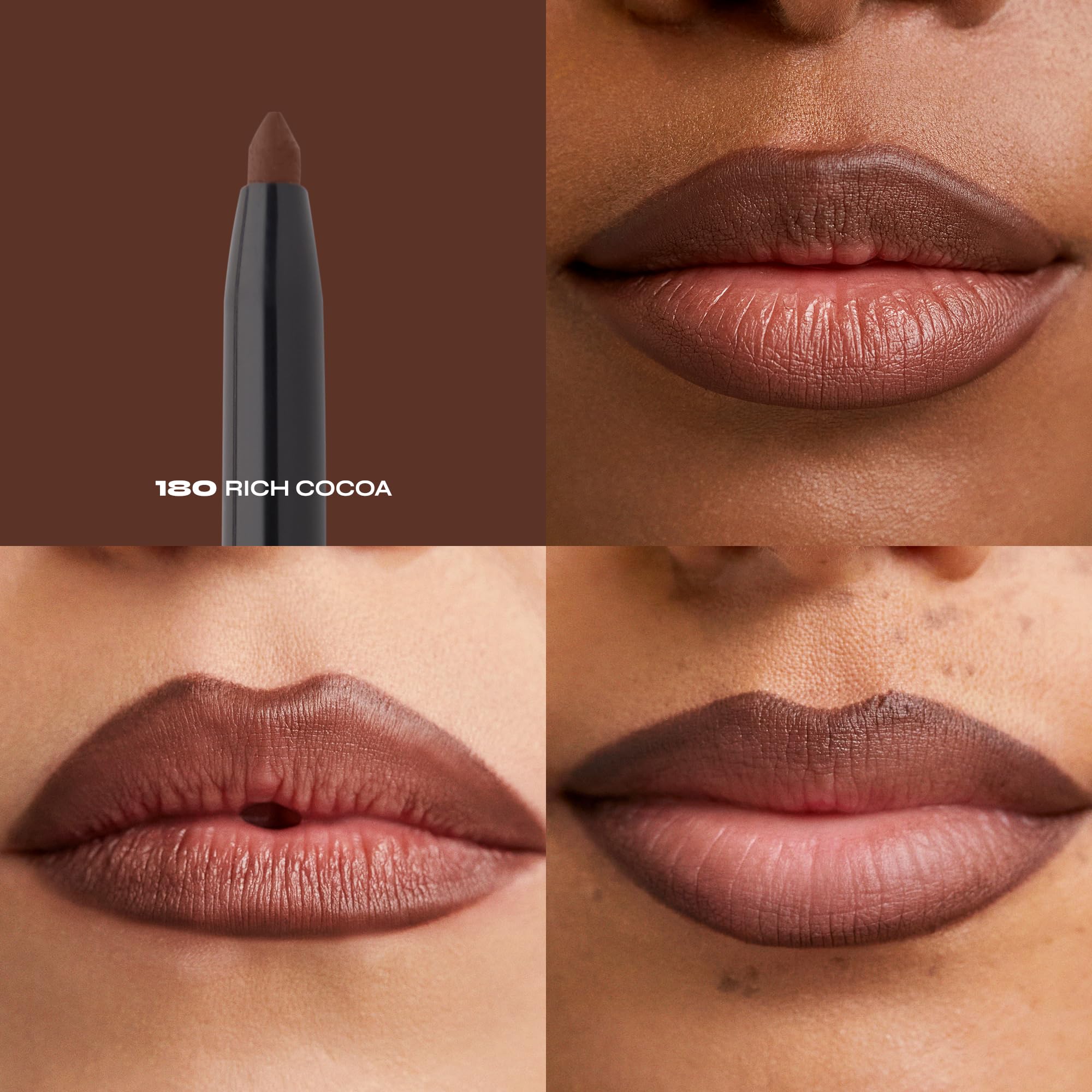 Milani Understatement Lipliner Pencil - Highly Pigmented Retractable Soft Lip Liner Pencil, Easy to Use Lip Makeup - Rich Cocoa