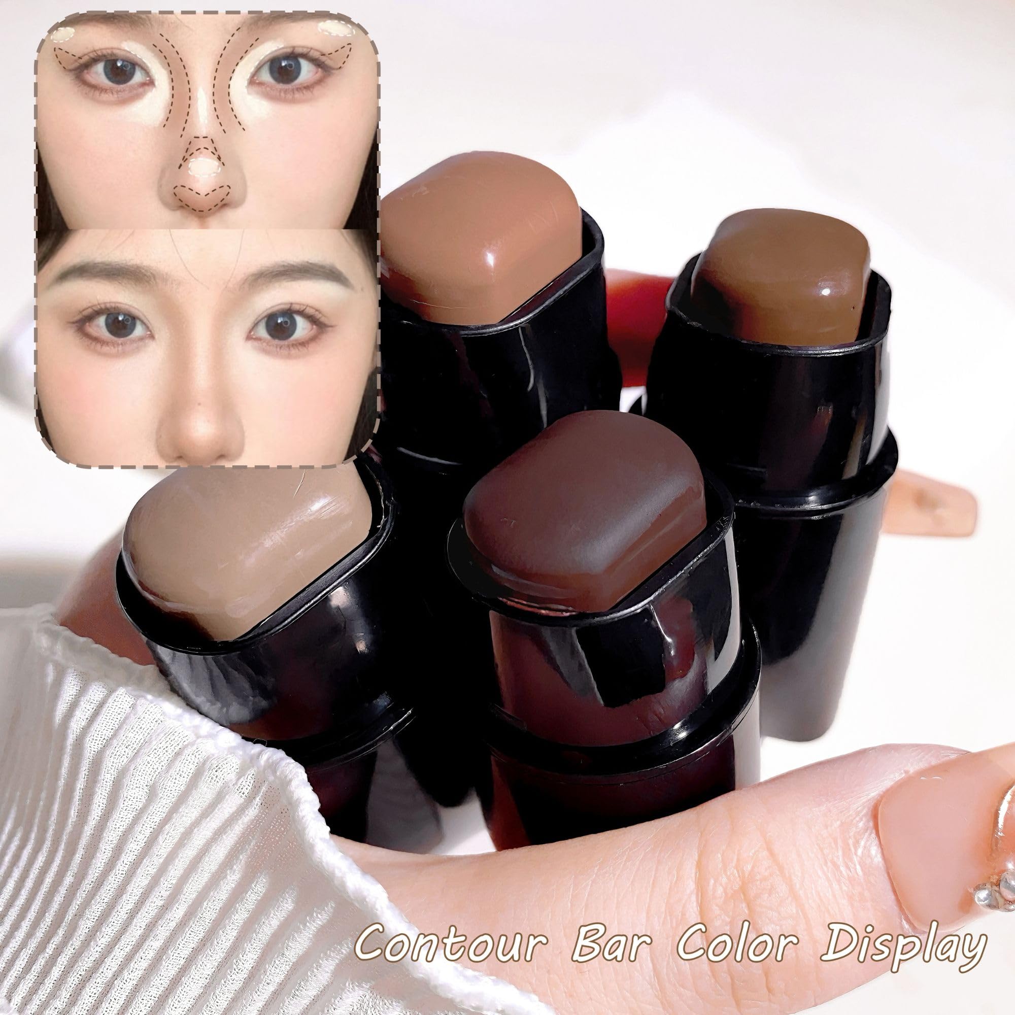 Cool-Toned Cream Contour Stick for Fair Skin, Matte Sculpting Makeup Stick, Lightweight & Buildable, Non-Comedogenic, Travel-Friendly Twist-Up (#01)