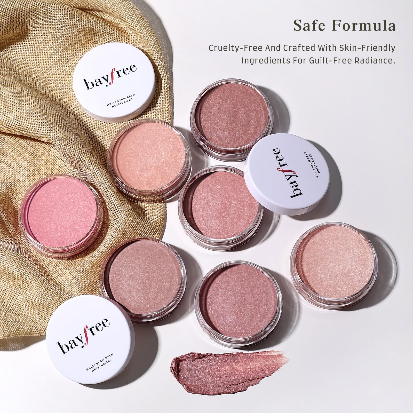 bayfree Multi Glow Balm, Cream Blush for Cheeks, Blush Balm Face Makeup, Radiant Finish, Hydrating, Creamy, Lightweight & Blendable Color, Face Makeup, 0.63 Oz