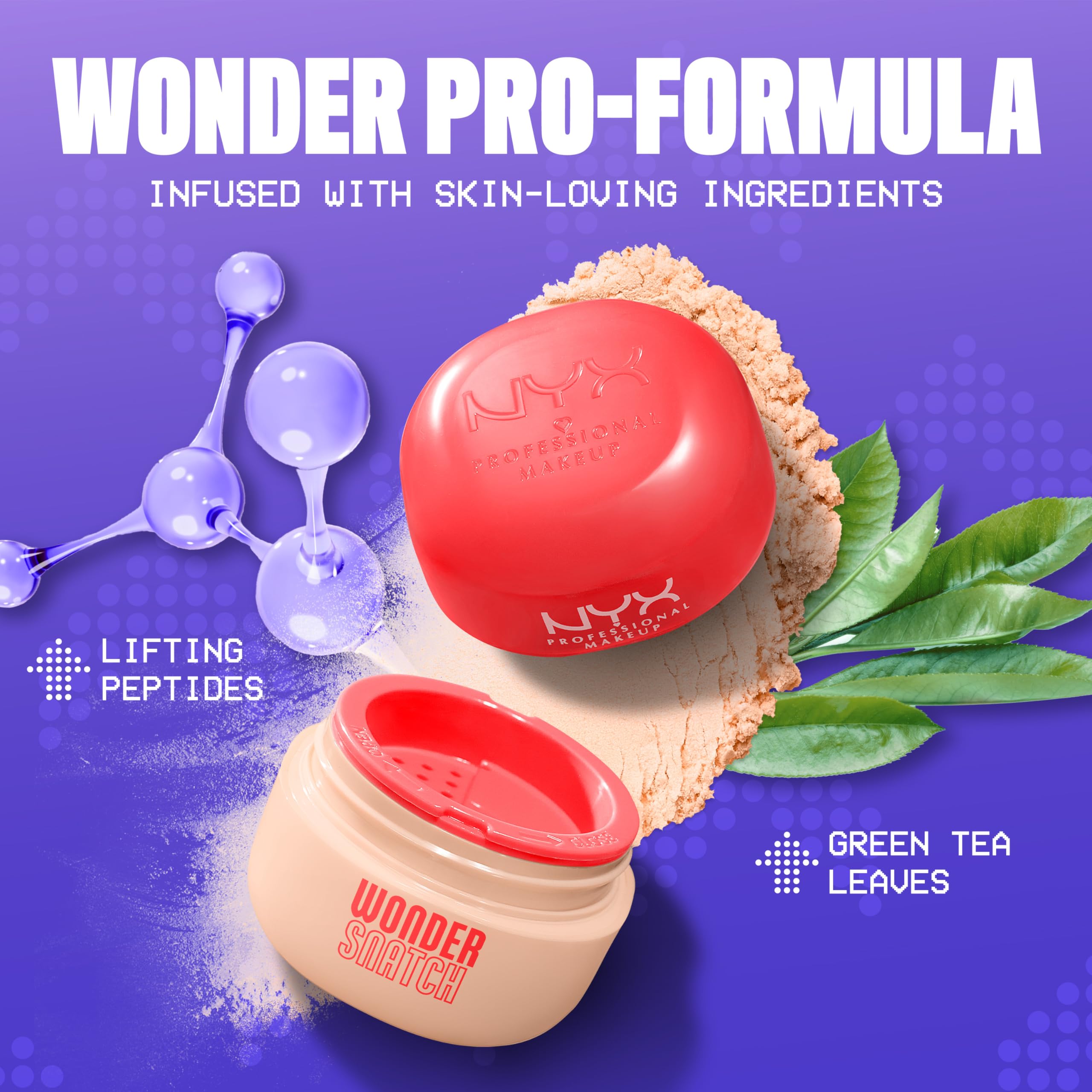 NYX PROFESSIONAL MAKEUP Wonder Snatch Setting Powder, Lifting Loose Powder With Up To 16HR Wear - Sugar Serve (Translucent Light)