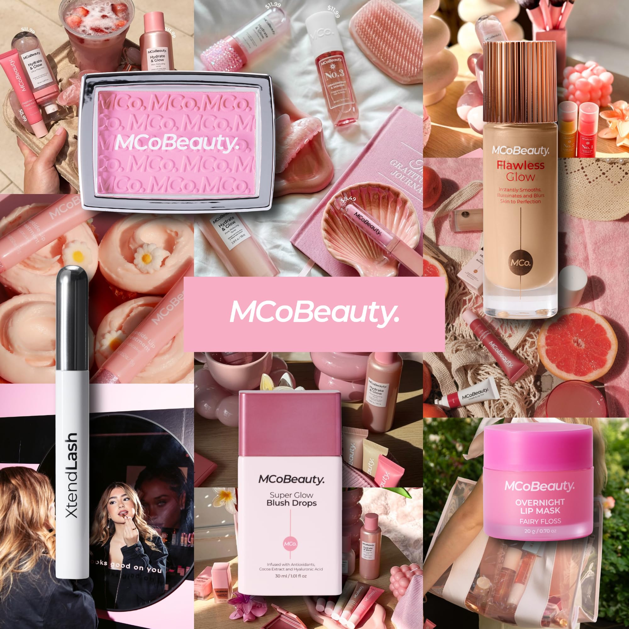 MCoBeauty Miracle Flawless Pressed Powder - 1 Light - Soft Focus Blurring, Finishing & Setting Powder - Face Makeup Compact with Rose Flower Extract Sweet Almond Oil - Vegan & Cruelty Free