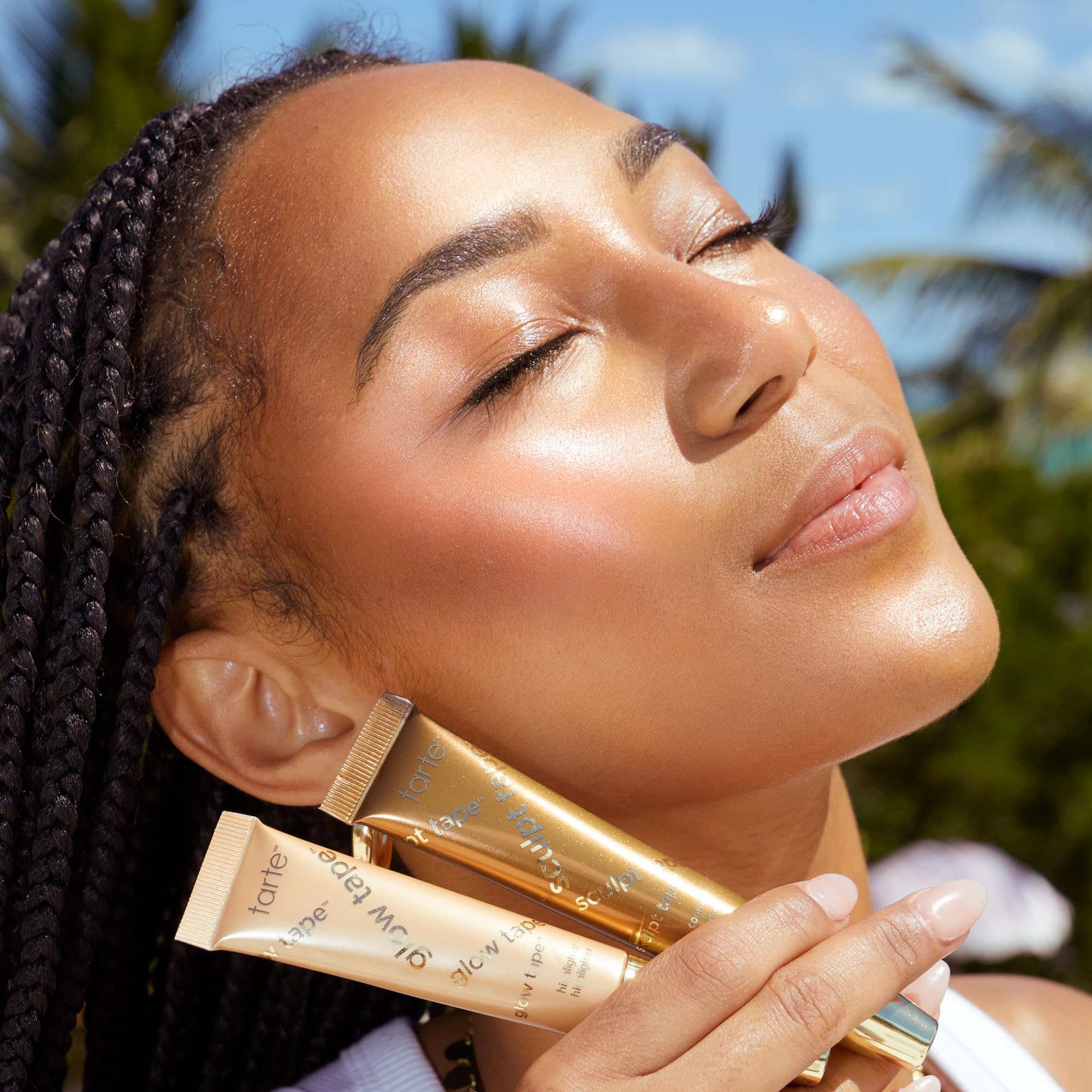 tarte glow tape highlighter – Illuminating Makeup with Lightweight Buildable Mineral Pigments & Shea Butter, Vegan & Cruelty-Free, full size, pearl glow