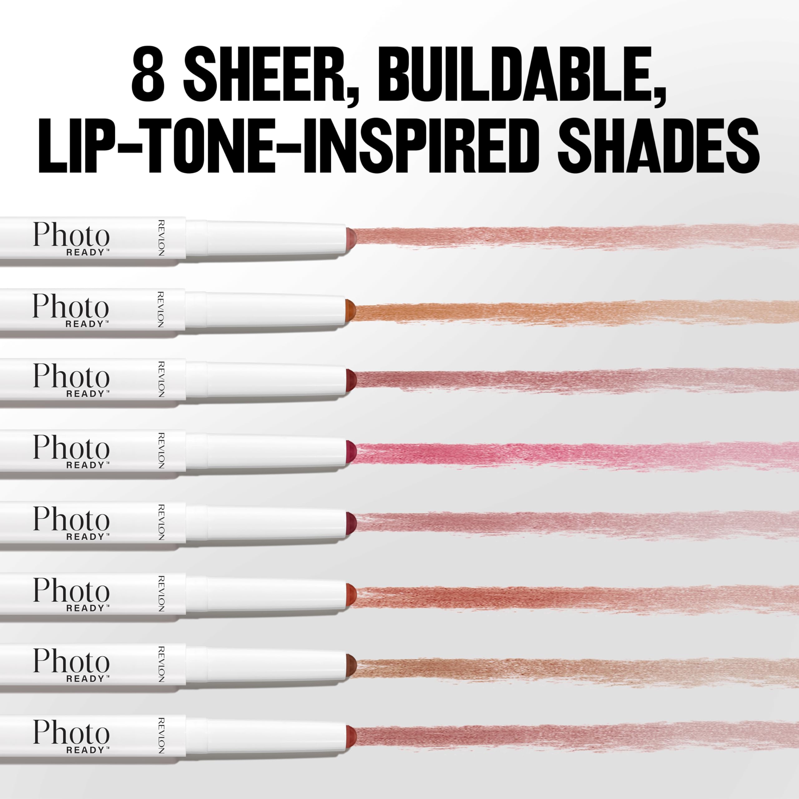 REVLON PhotoReady Instant Blur Liner, Soft Matte Lip Makeup to Overline for Instant Natural, Fuller-Looking Lips, Sheer-to-Buildable, 001 Dewy, 0.05 oz