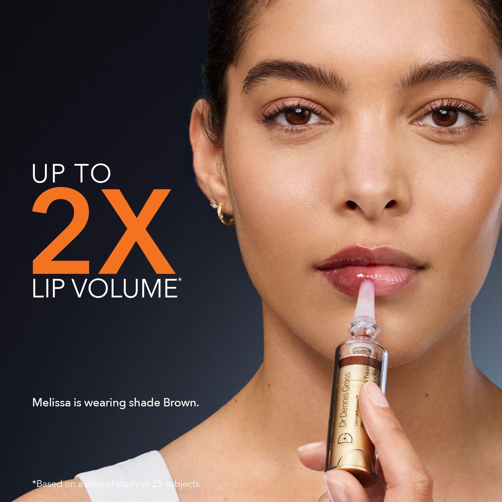 Dr Dennis Gross DermInfusions Plump + Repair Tinted Lip Treatment, Beige - Visibly Plumps & Defines Lips with Hyaluronic Acid & Peptides - Repairs Moisture Barrier - 4 mL