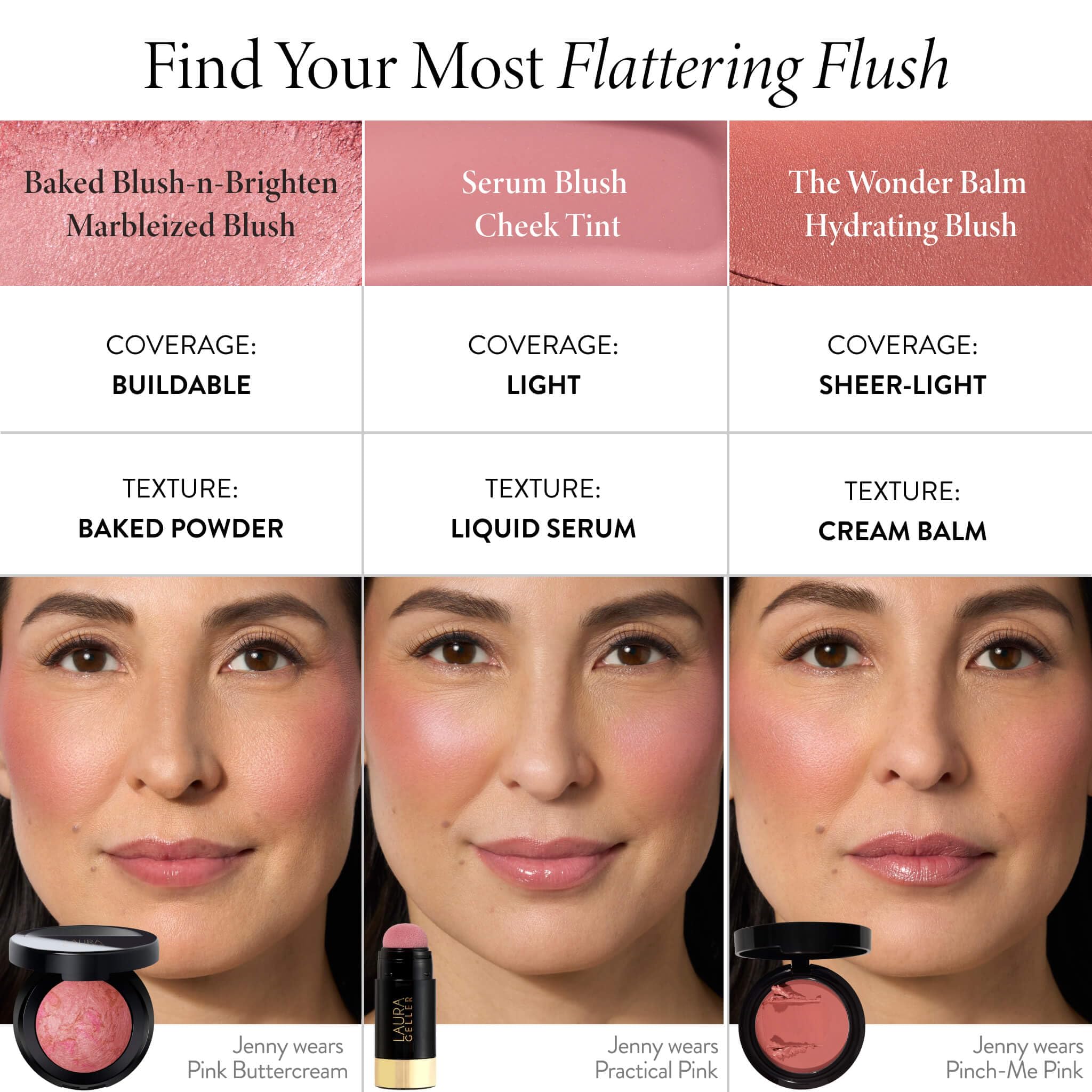 LAURA GELLER NEW YORK Baked Blush-n-Brighten for Mature Skin - 03 Ethereal Rose - Powder Blush Won't Settle into Fine Lines - Buildable Natural Finish – Longlasting Formula - Made in Italy