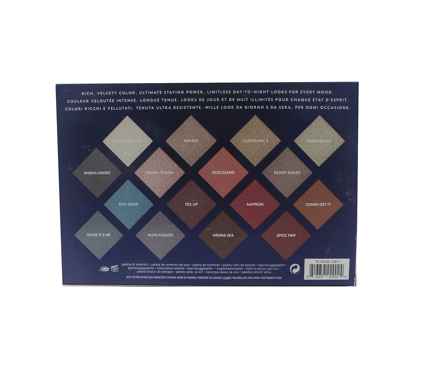 Rihanna Fenty Beauty Moroccan Spice Eyeshadow Palette 15 X 0.03ozoz New In Box