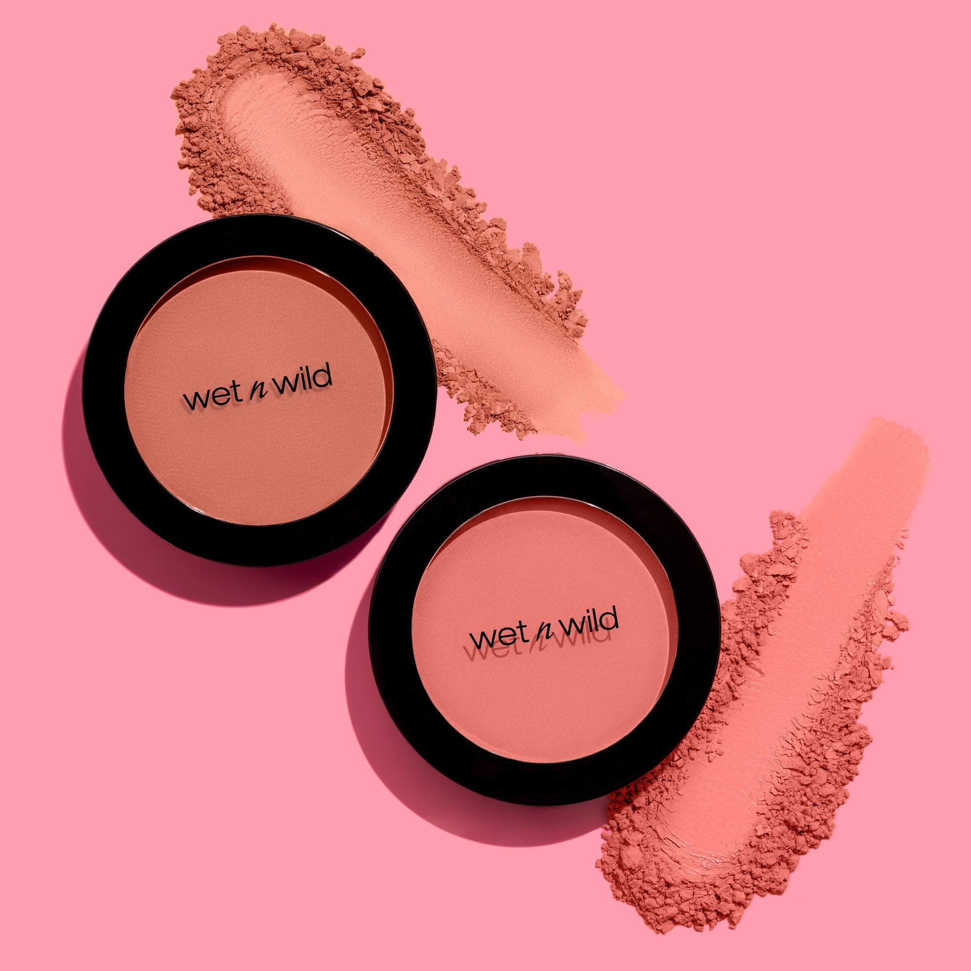 wet n wild Color Icon Blush, Effortless Matte Natural Sheer Glow & Seamless Blend, Luxuriously Infused Smooth Jojoba Oil, Cruelty-Free & Vegan - Pinch Me Pink