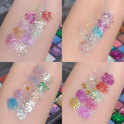 K'APEINE Glitter Eyeshadow Palette-Ultra Shimmer Makeup Palette Eye Shadow Chunky & Fine Pressed 40 Colors Highly Pigmented Eye Shades Long Lasting Waterproof for Face Body
