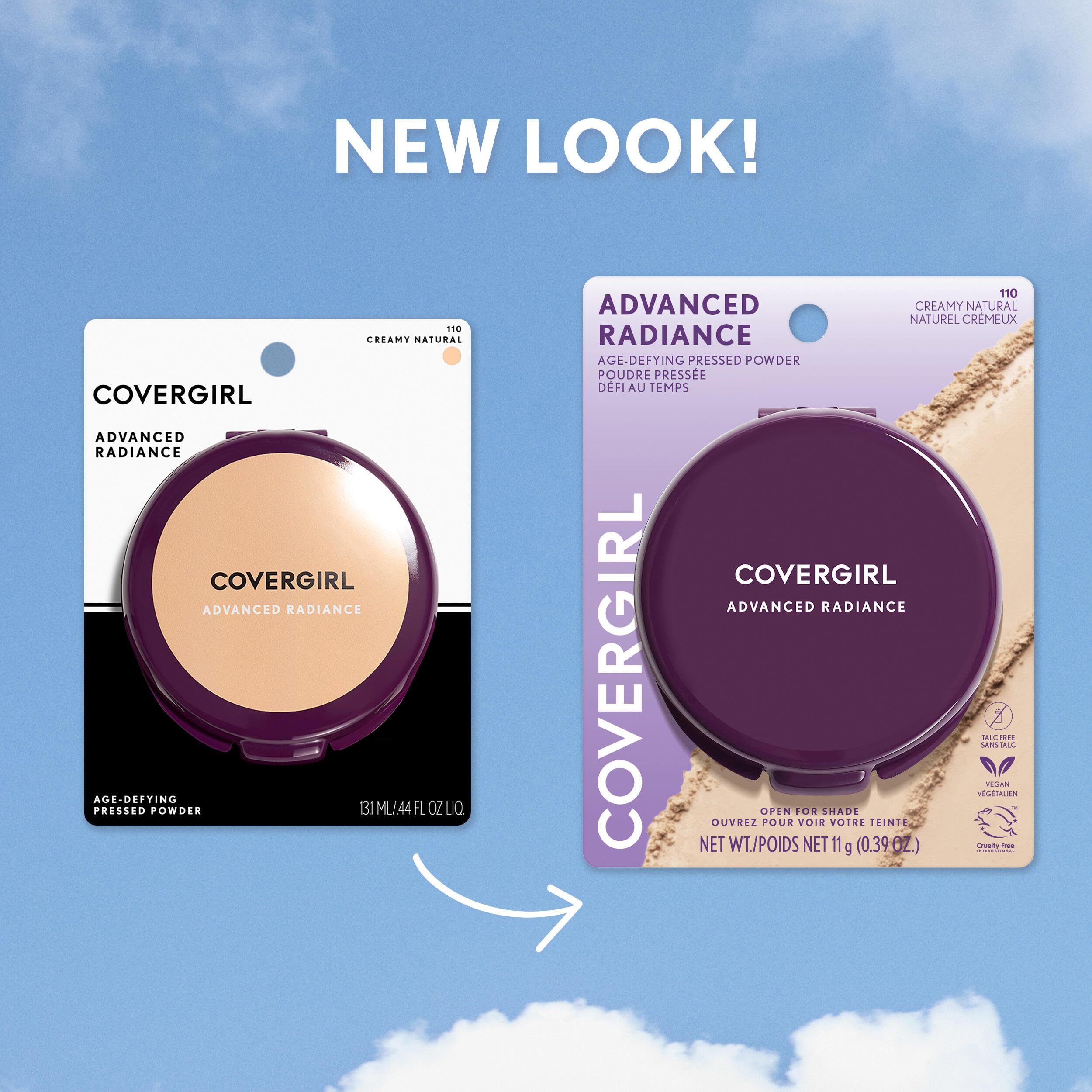 COVERGIRL Advanced Radiance Age-Defying Pressed Powder, Classic Beige 115, 0.39 oz (Packaging May Vary) Conditioning Powder Makeup