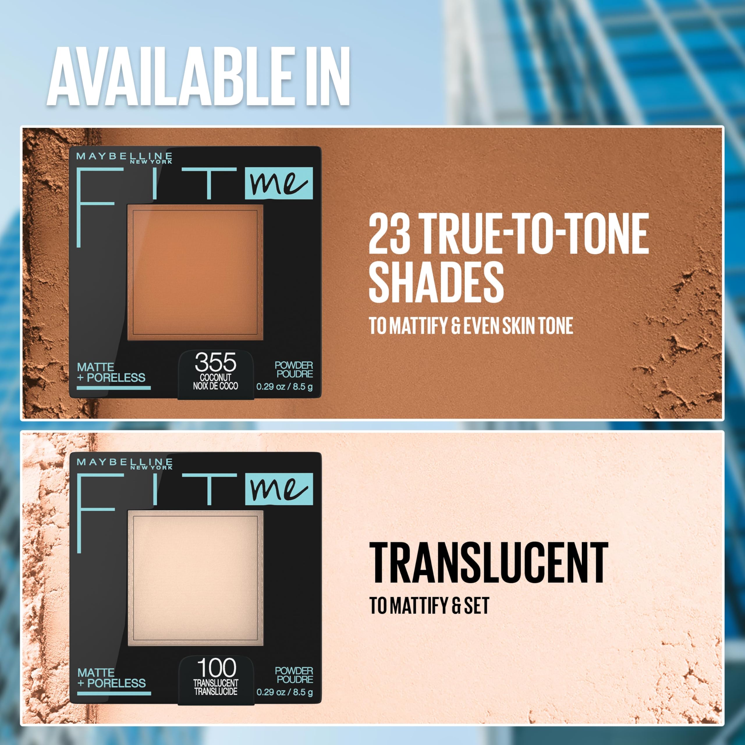 Maybelline Fit Me Matte + Poreless Pressed Face Powder Makeup & Setting Powder, Truffle, 1 Count