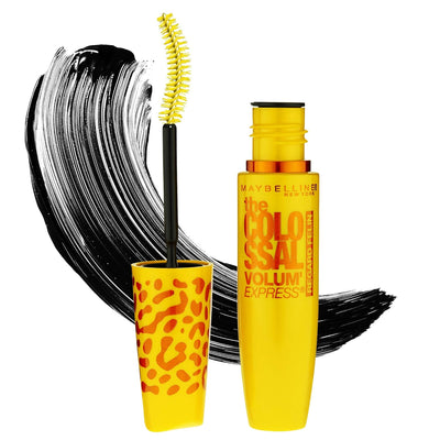 Maybelline New York Volume Express Colossal Cat Eyes Washable Mascara, Glam Black, 0.31 Fl Oz