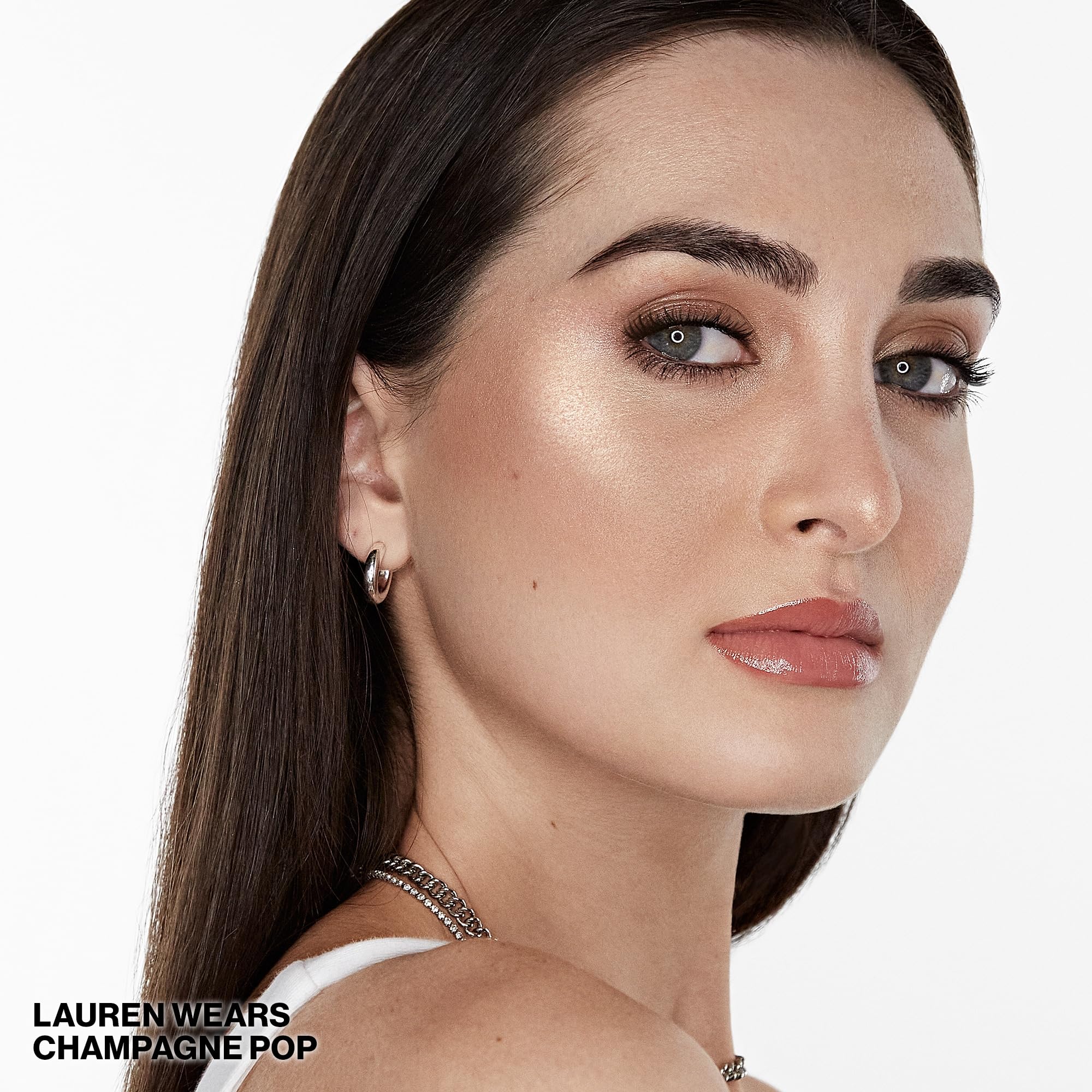 Smashbox X BECCA Shimmering Skin Perfector Pressed Highlighter | Creamy Formula that Melts into Skin for a Natural, Radiant, Glow-Boosting Highlight, 0.09 Ounce, Champagne Pop Mini