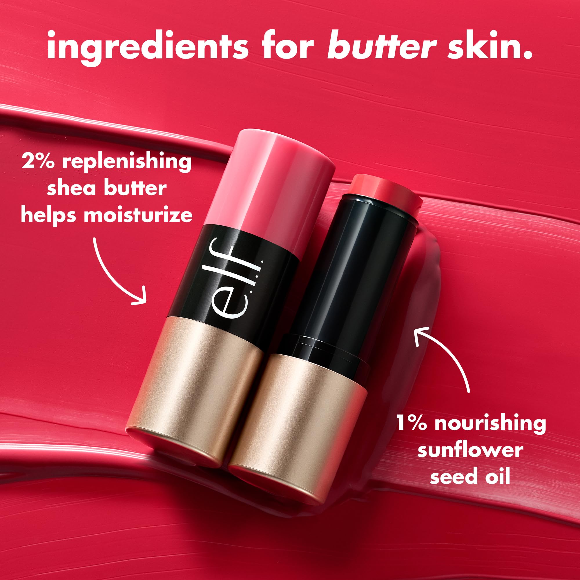 e.l.f. Soft Glam Cream Blush Stick, Buildable Cream Blush for A Natural Flush & Satin Finish, Made with Shea Butter, Vegan & Cruelty-Free, Muted Mauve