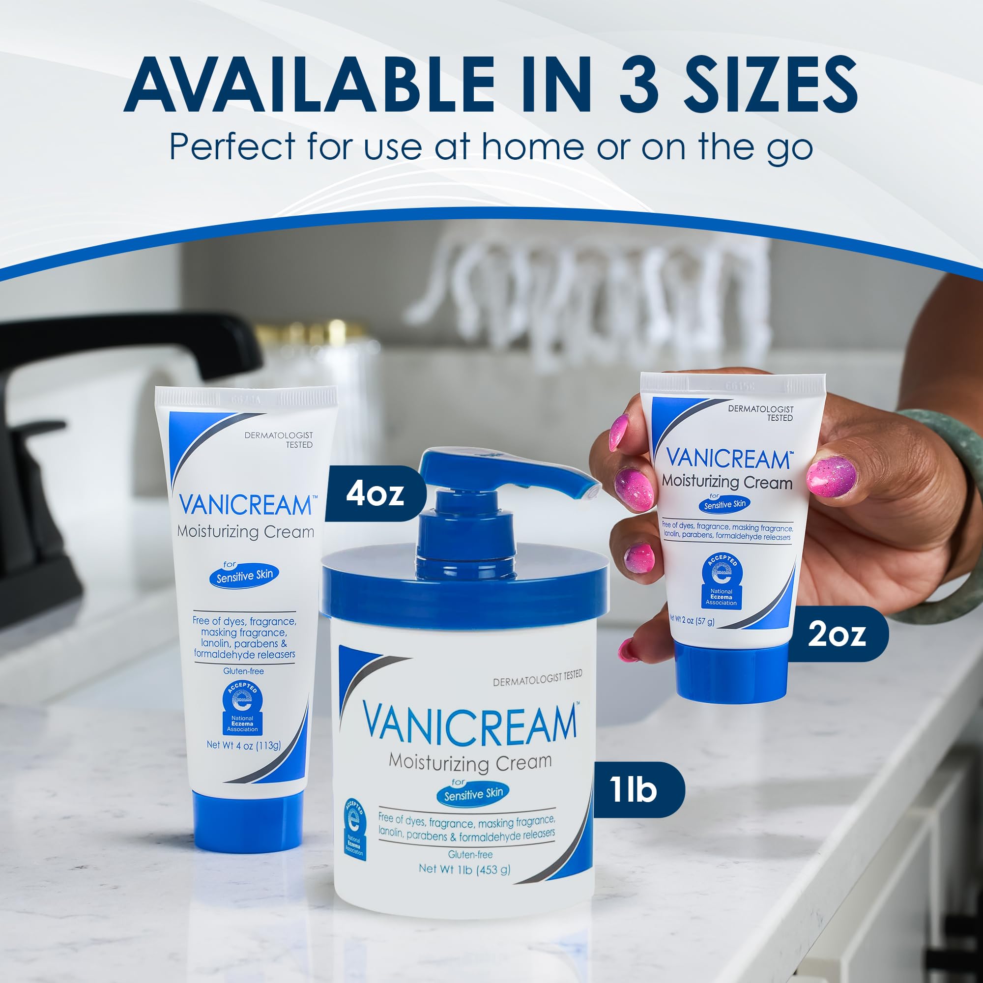 Moisturizing Cream, For Sensitive Skin, 1 lb (453 g), Vanicream