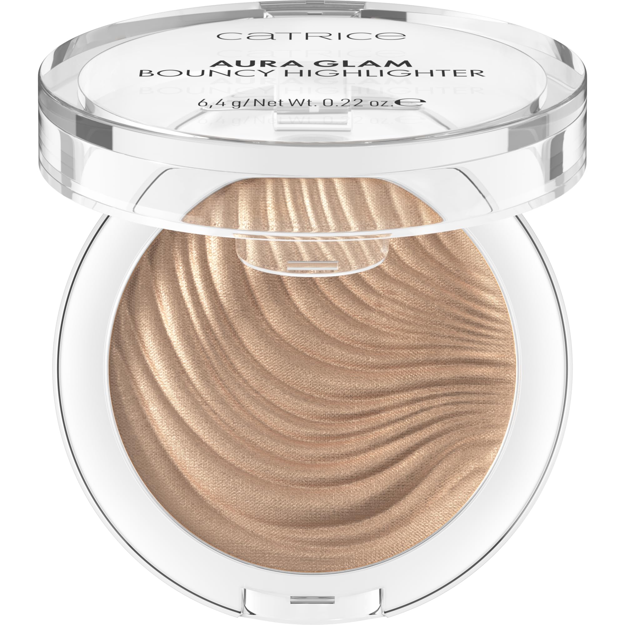 Catrice Aura Glam Bouncy Highlighter | Cream-to-Powder Glow with 3D Shimmer | Buildable, Luminous Finish | Multi-Use Highlighter for Face, Eyes & Lips (010 Moonlit Sand)