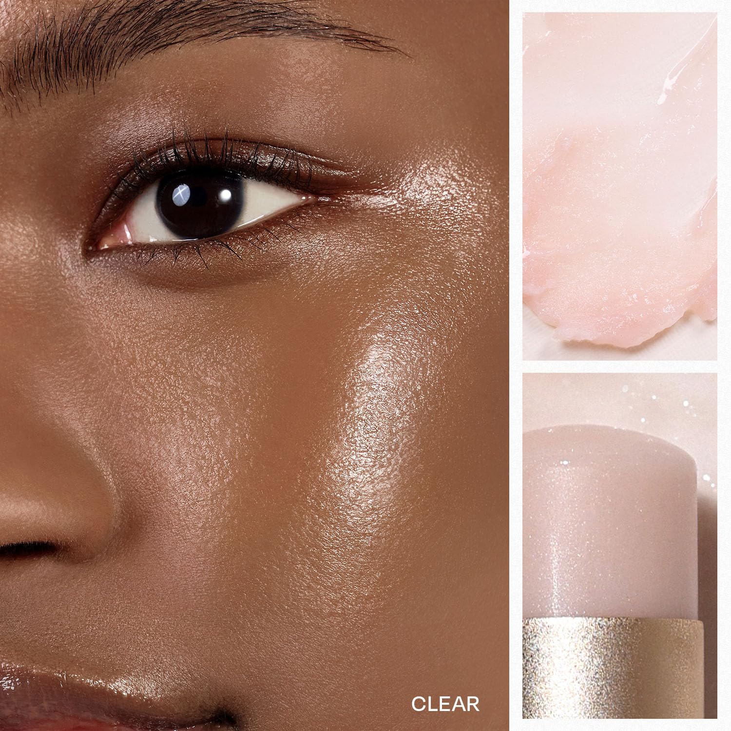 hince True Dimension Radiance Balm Korean Glass Skin Highlighter, with Squalane & Safflower Oil | Cream Blush, Eyeshadow & Lip Glow in One | Dewy Glass Skin Finish, No Parabens, 10g (CLEAR)