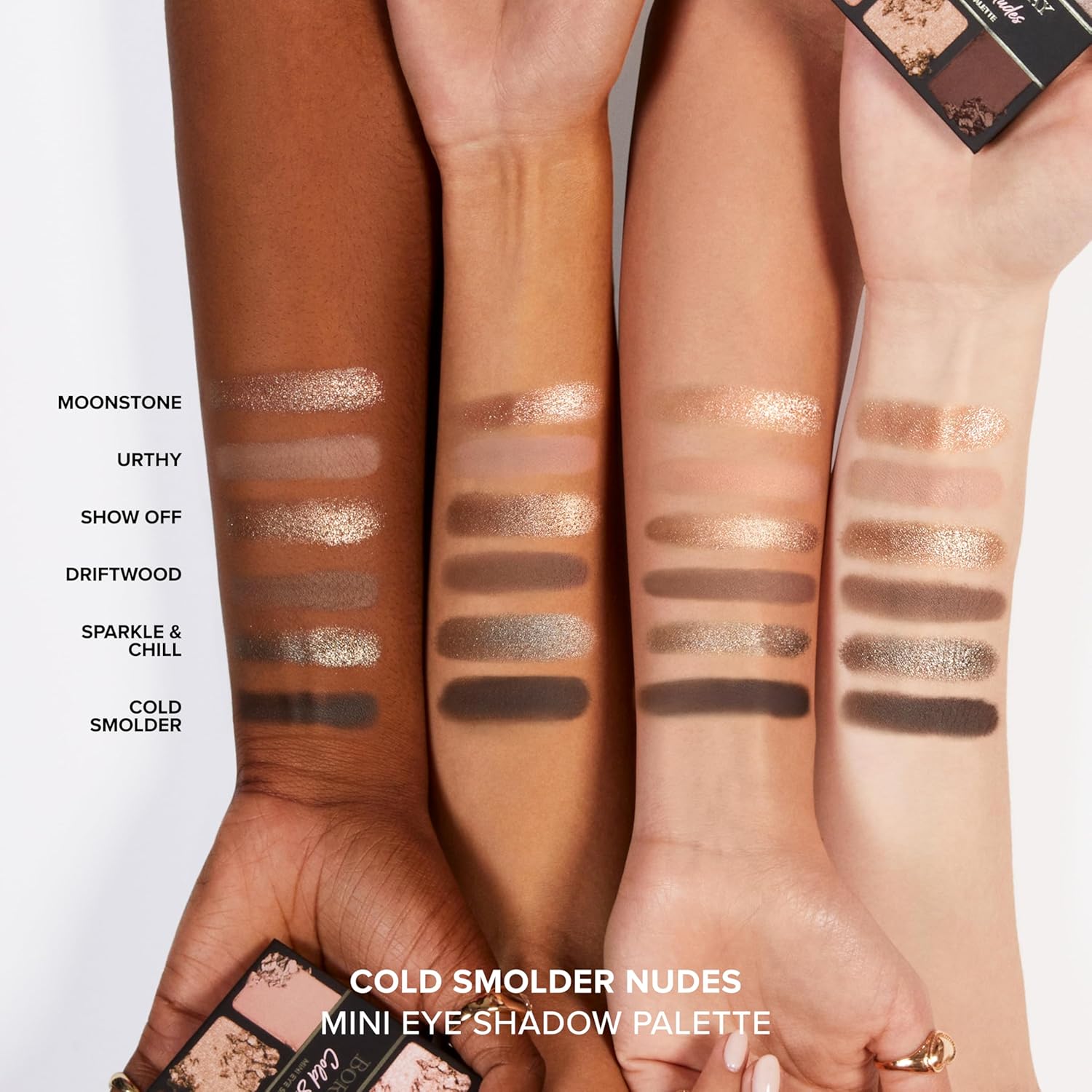 Too Faced Born This Way Natural Nudes Mini Eye Shadow Palette Makeup | Creamy, High Pigment Matte + Shimmer Shades, 0.2 Ounce