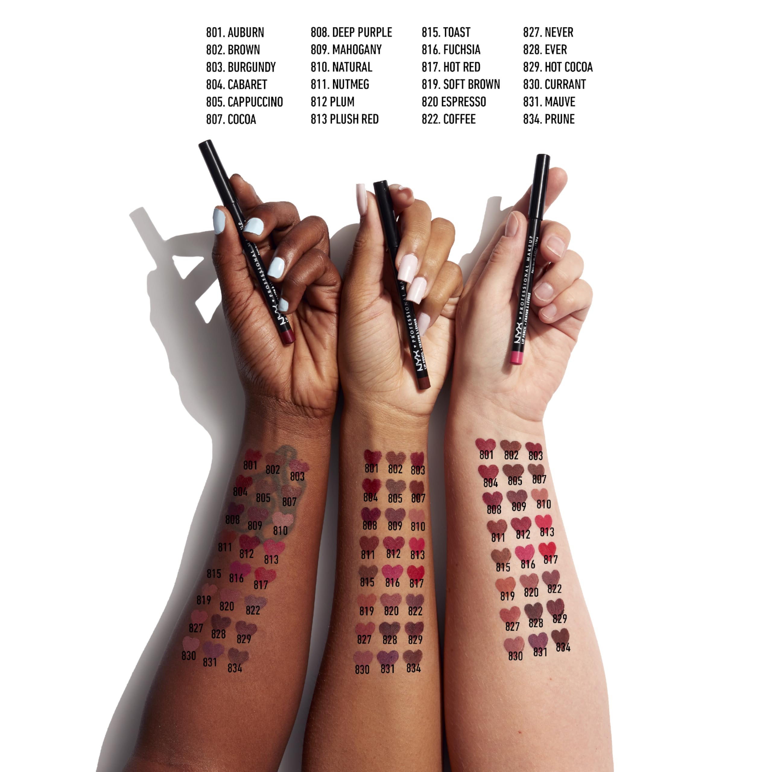 NYX PROFESSIONAL MAKEUP Slim Lip Pencil, Long-Lasting Creamy Lip Liner - Natural