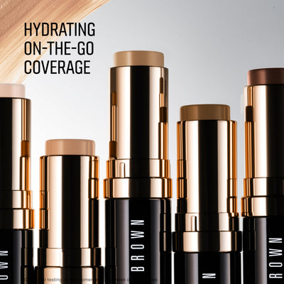 Bobbi Brown Skin Foundation Stick | Portable & Creamy with Medium-to-Full Coverage for Even-Toned Skin, 0.31 Ounce, Warm Beige W-046