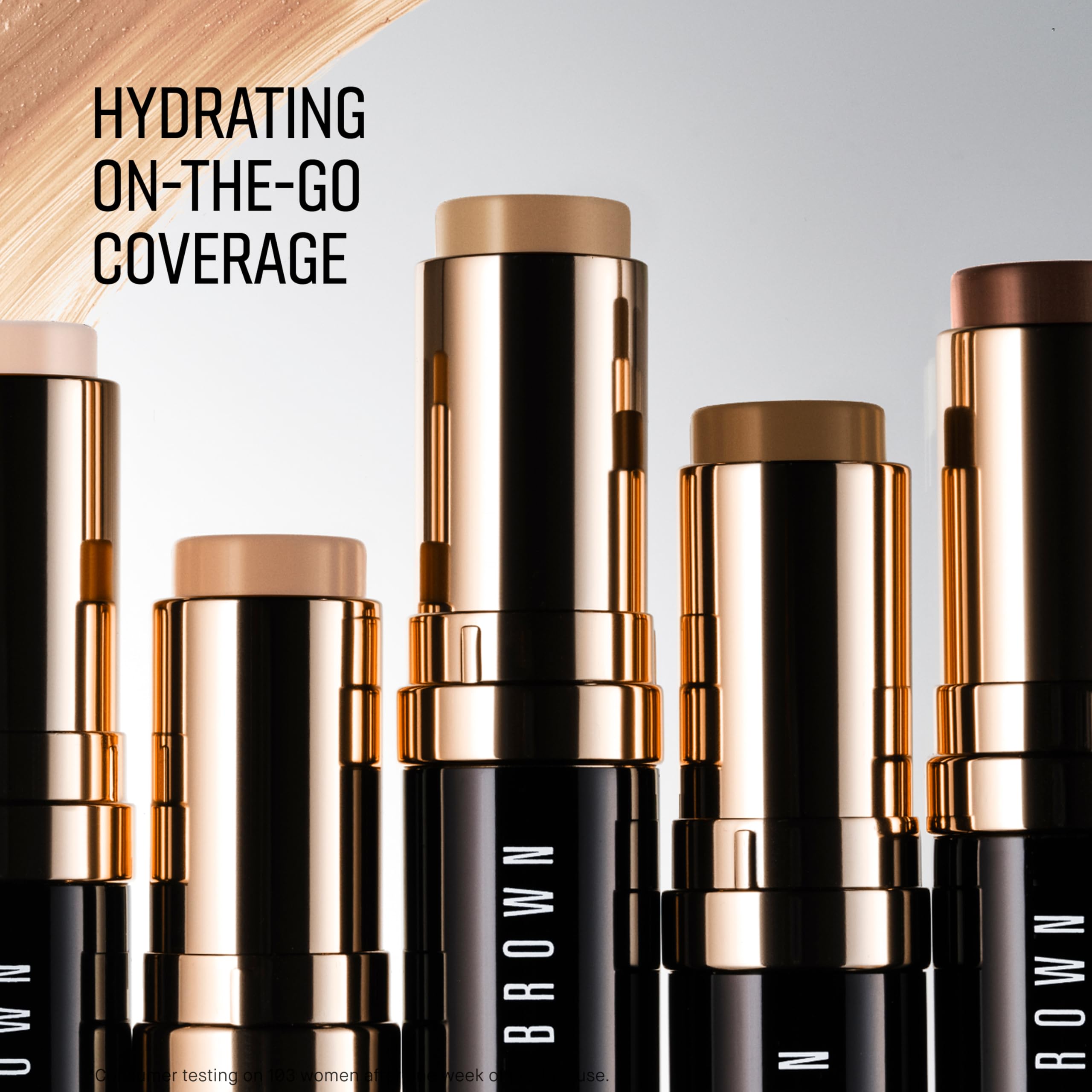Bobbi Brown Skin Foundation Stick | Portable & Creamy with Medium-to-Full Coverage for Even-Toned Skin, 0.31 Ounce, Walnut W-098