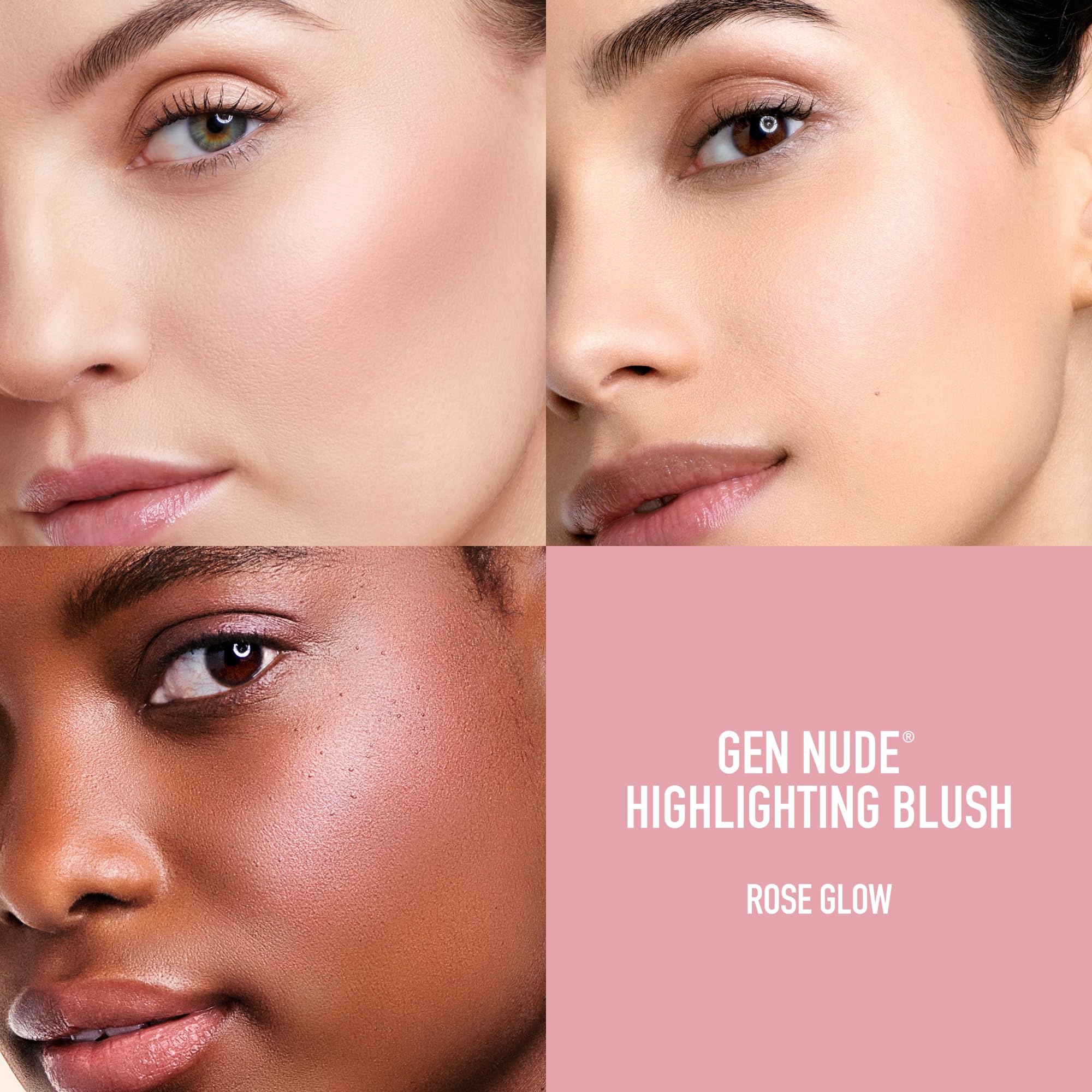 bareMinerals Gen Nude Highlighting Blush, Rose Glow, Vegan, Cruelty-Free & Dermatologist-Tested