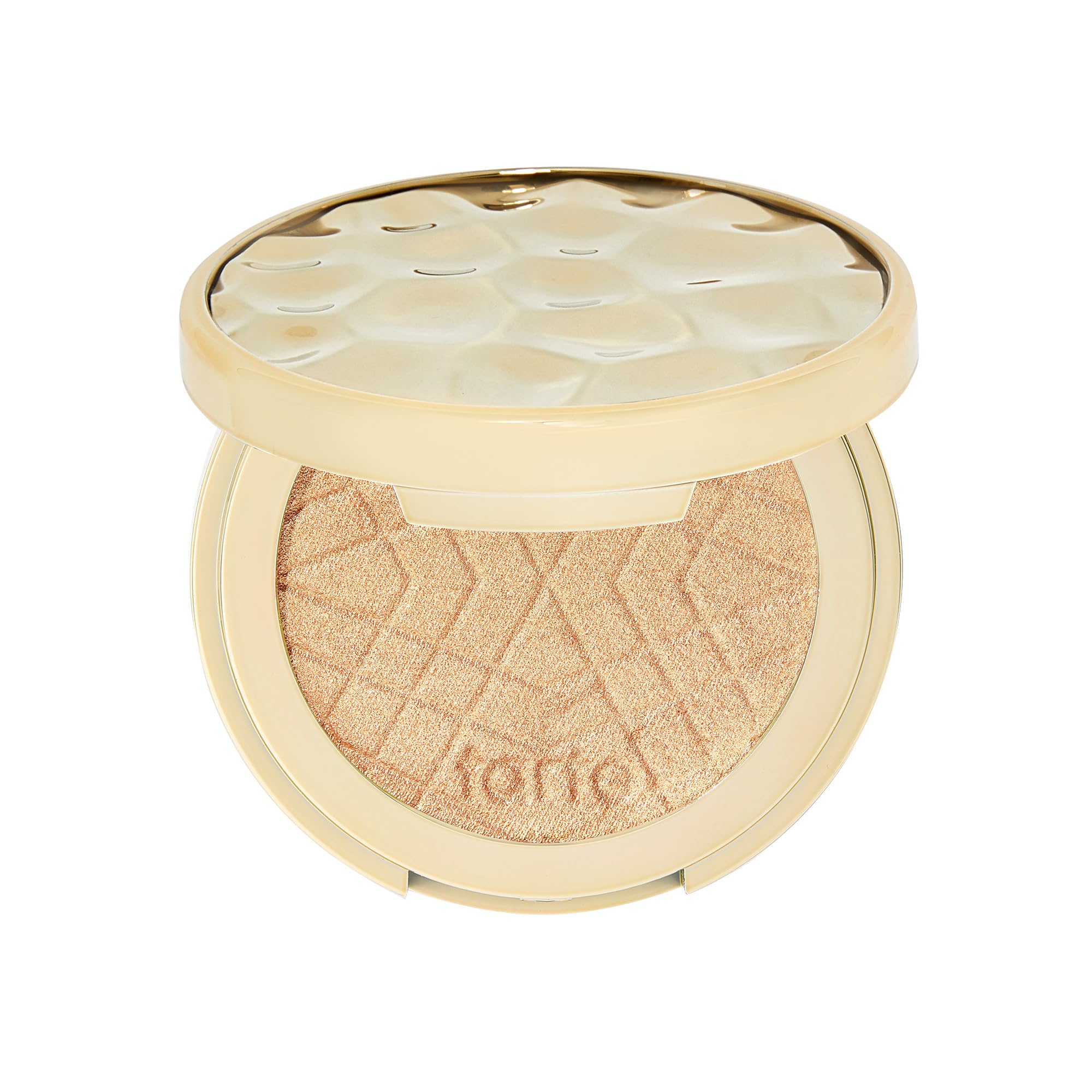 tarte Amazonian clay shimmering light – Pressed Highlighter with Buildable Radiant Glow for a Natural Lightweight Luminous Finish, Vegan & Cruelty-Free, full size, rose gold glow