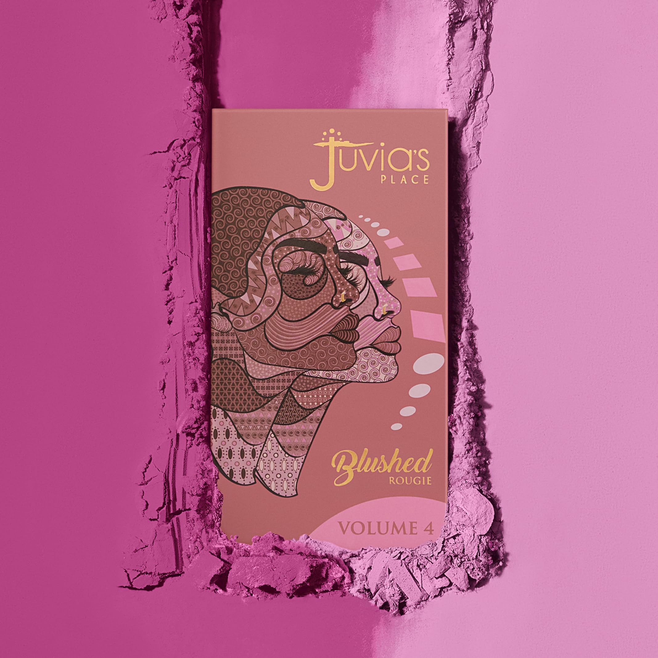 Juvia's Place Blushed Duo Blush Volume4 - Two Tone Pigmented Buildable Pressed Mineral Powder - Rosy Natural Cheeks Matte Fresh Finish for All Skin Color