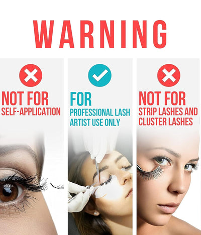 Extra Strong Eyelash Extension Glue Stacy Lash (0.17fl.oz / 5ml) / 0.5-1 Sec Dry/Retention – 8 Weeks/Professional Black Adhesive/Lash Tech Supplies + Glue Ring
