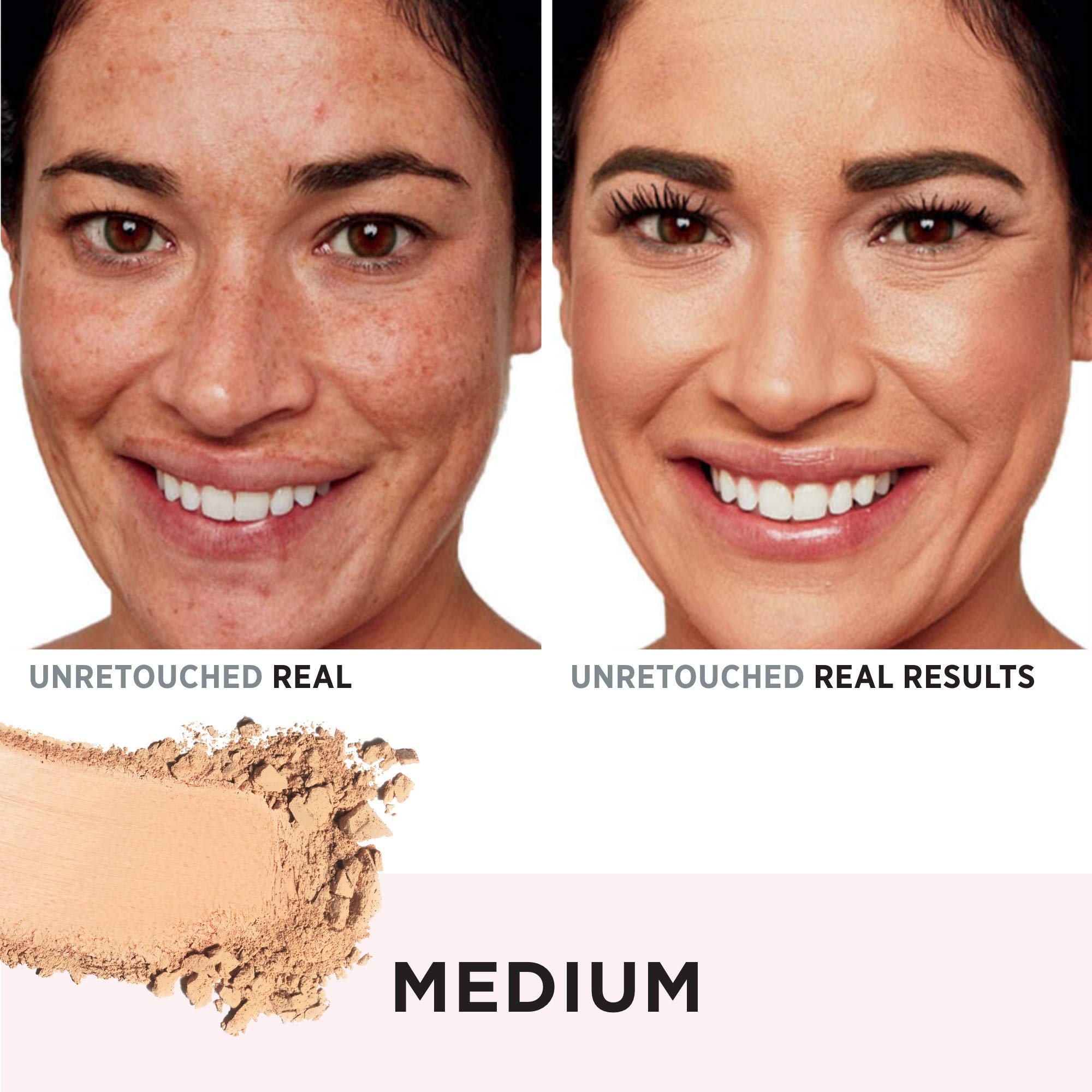 IT Cosmetics CC+ Airbrush Perfecting Powder Foundation (Medium) - Sheer to Full Coverage Pressed Powder, Blurring Pores & Dark Spots, Anti-Aging Face Makeup, Collagen & Niacinamide - 0.33 oz