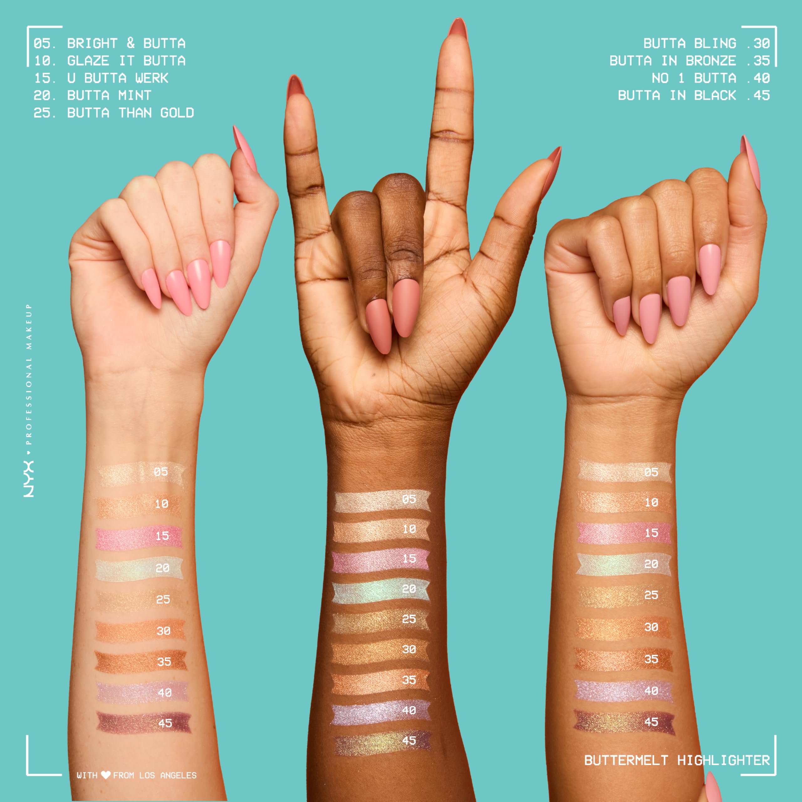 NYX PROFESSIONAL MAKEUP Buttermelt Highlighter, Powder Highlighter Makeup, With Up to 12H Wear and High Impact Glow - 25 Butta Than Gold (Light Gold)