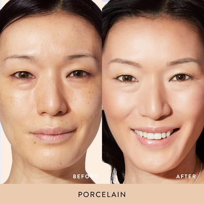 LAURA GELLER NEW YORK The Ideal Fix Concealer - Porcelain - Buildable Medium to Full Coverage Liquid Concealer - Covers Under Eye Dark Circles & Blemishes - Long-Lasting